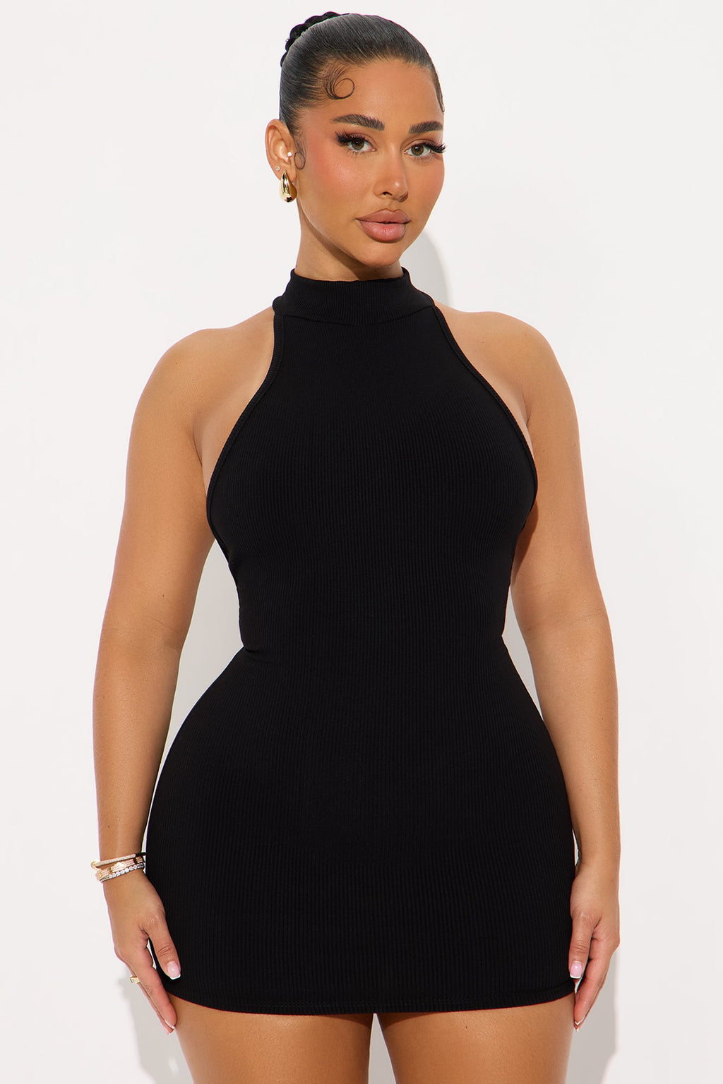 Cassandra Snatched Mini Dress - Black