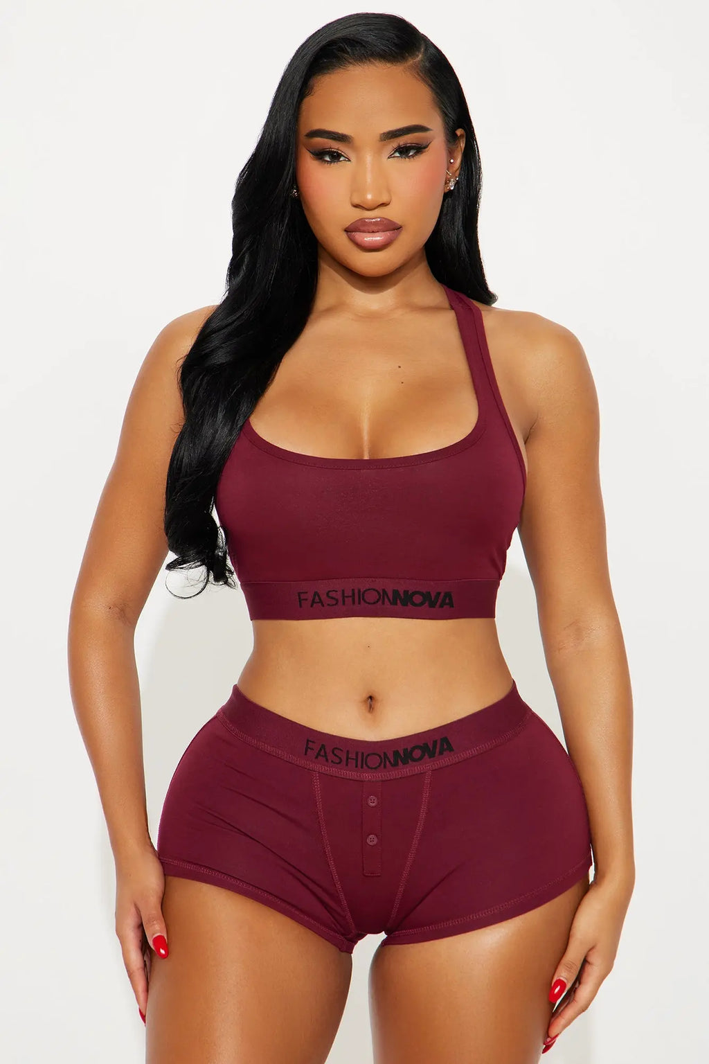 FN Mood Cotton Boyshort - Wine 