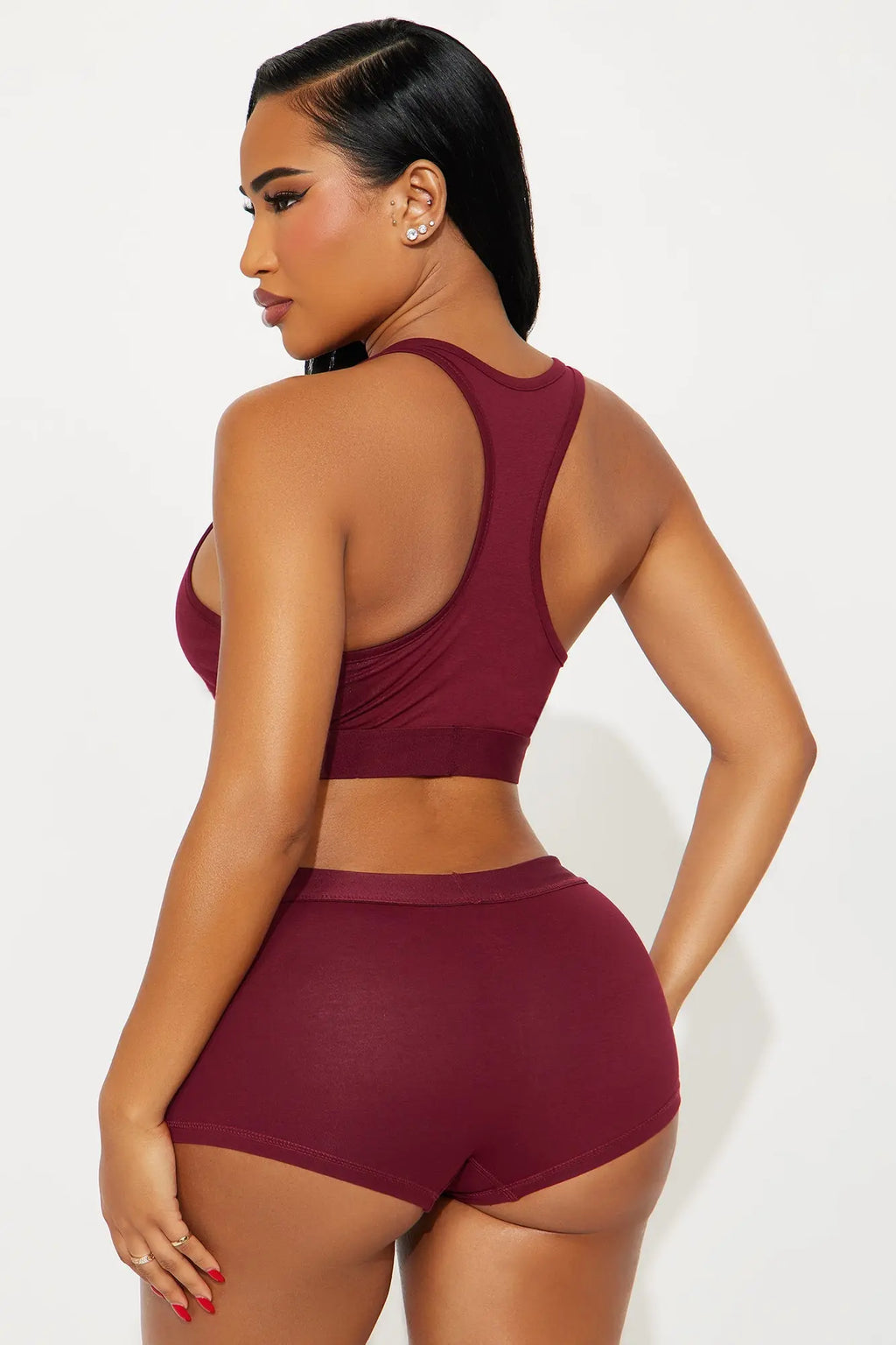 FN Mood Cotton Boyshort - Wine 