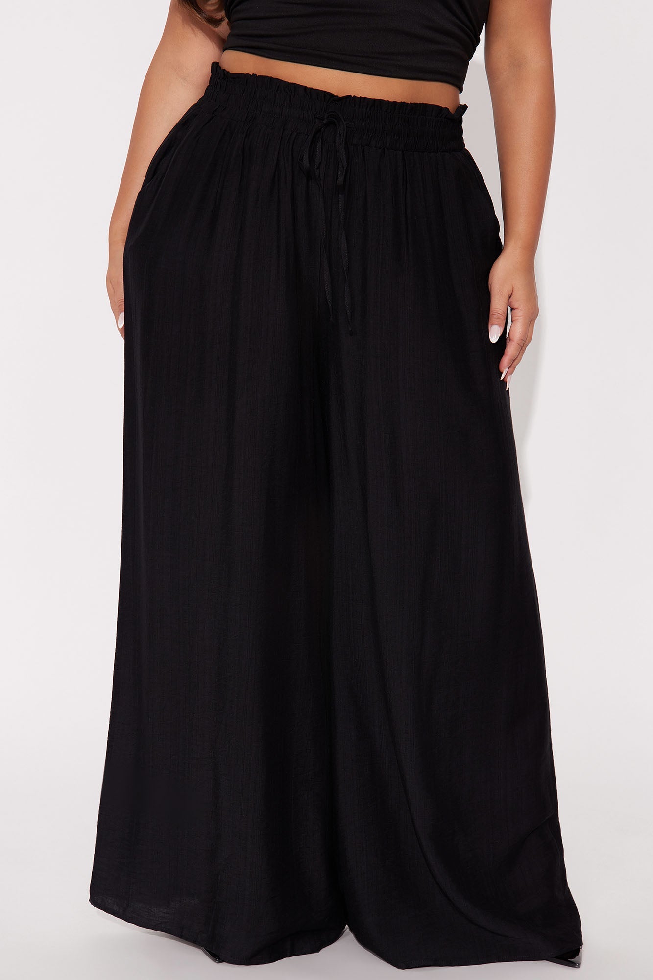 Meet At Sunset Wide Leg Pant - Black