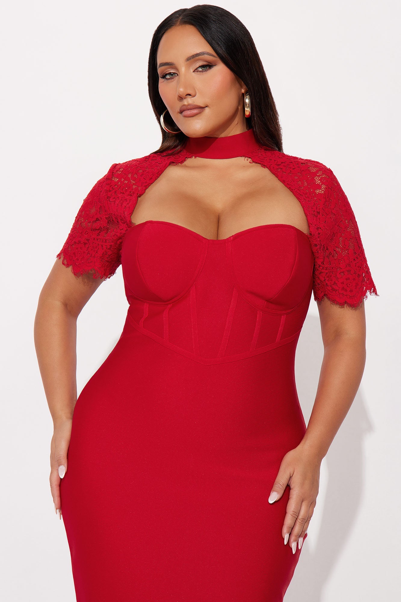 Limitless Potential Bandage Midi Dress - Red