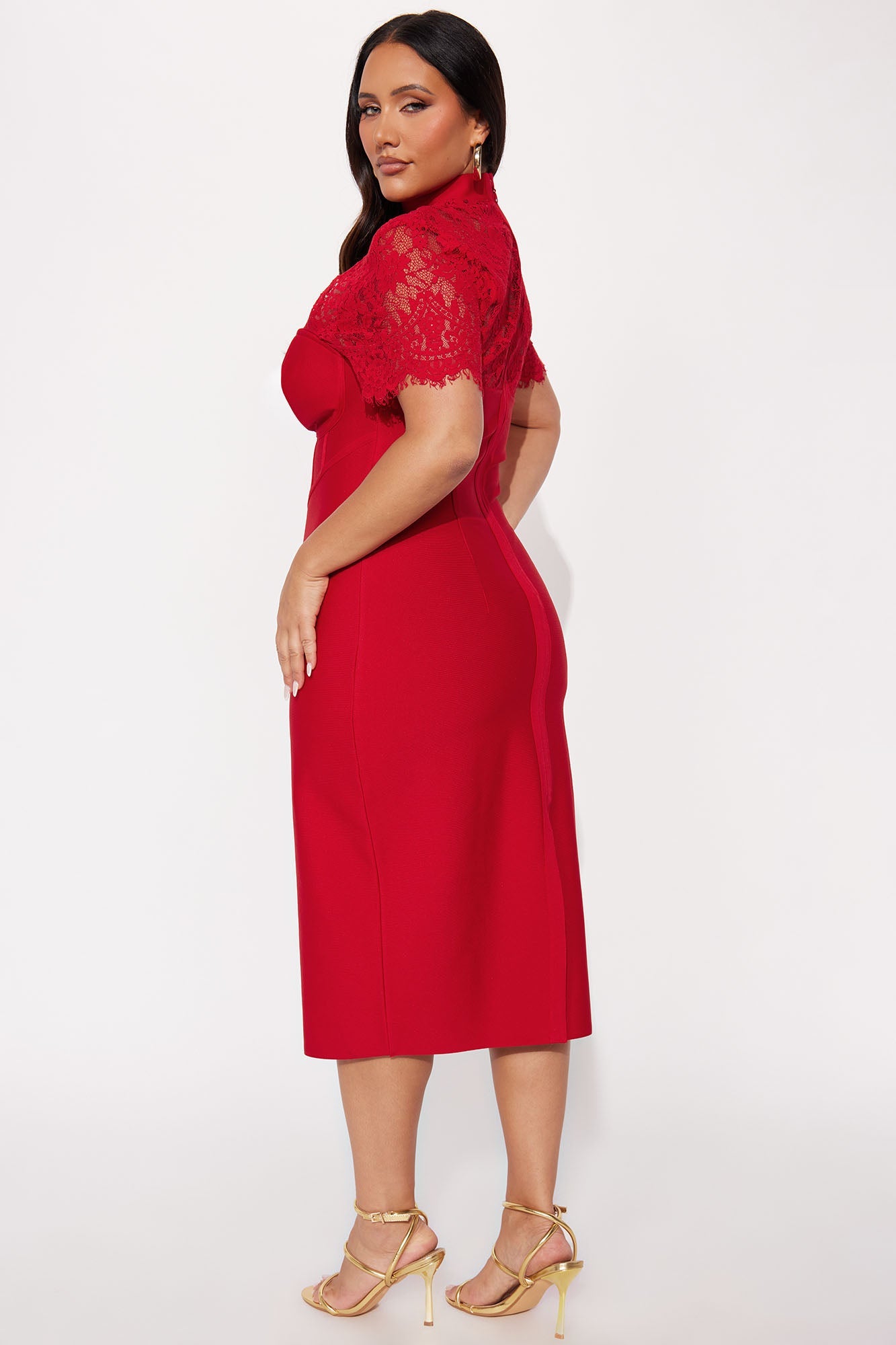 Limitless Potential Bandage Midi Dress - Red