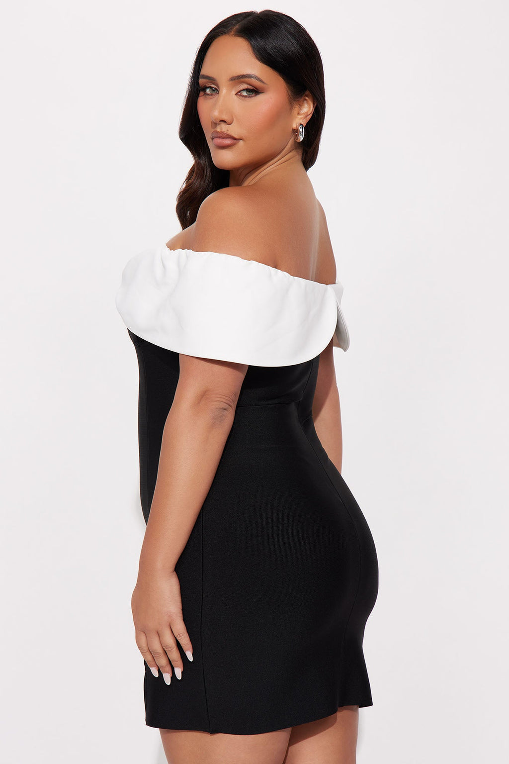 Tall Ariella Bandage Mini Dress - Black/White