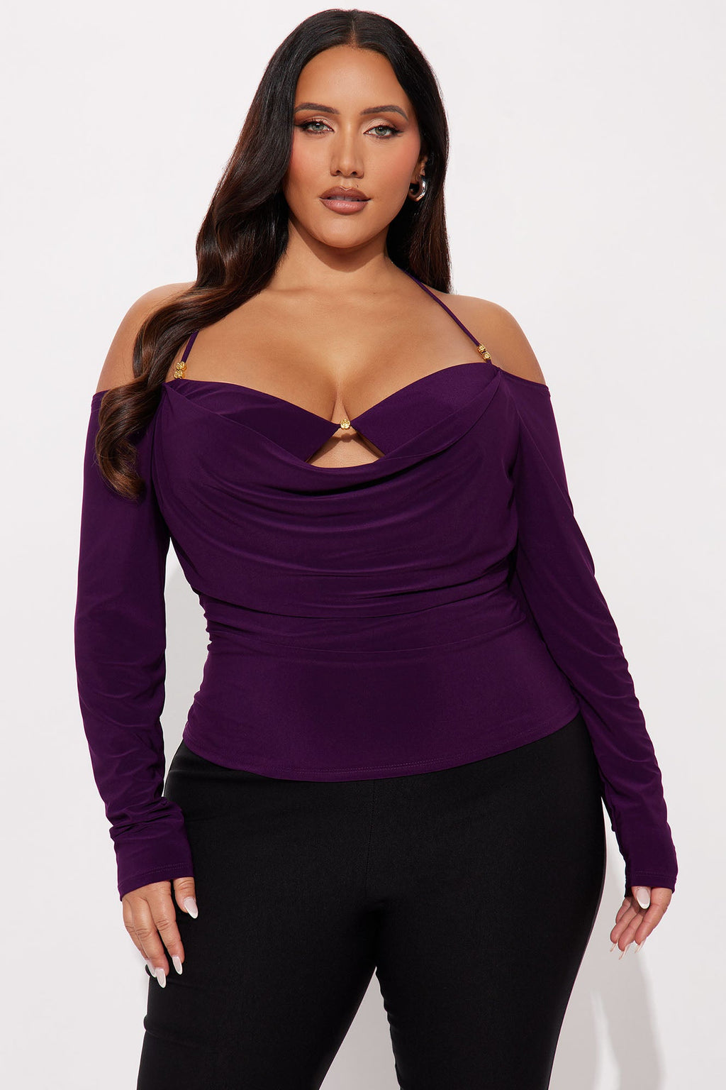 Odelia Long Sleeve Top - Plum