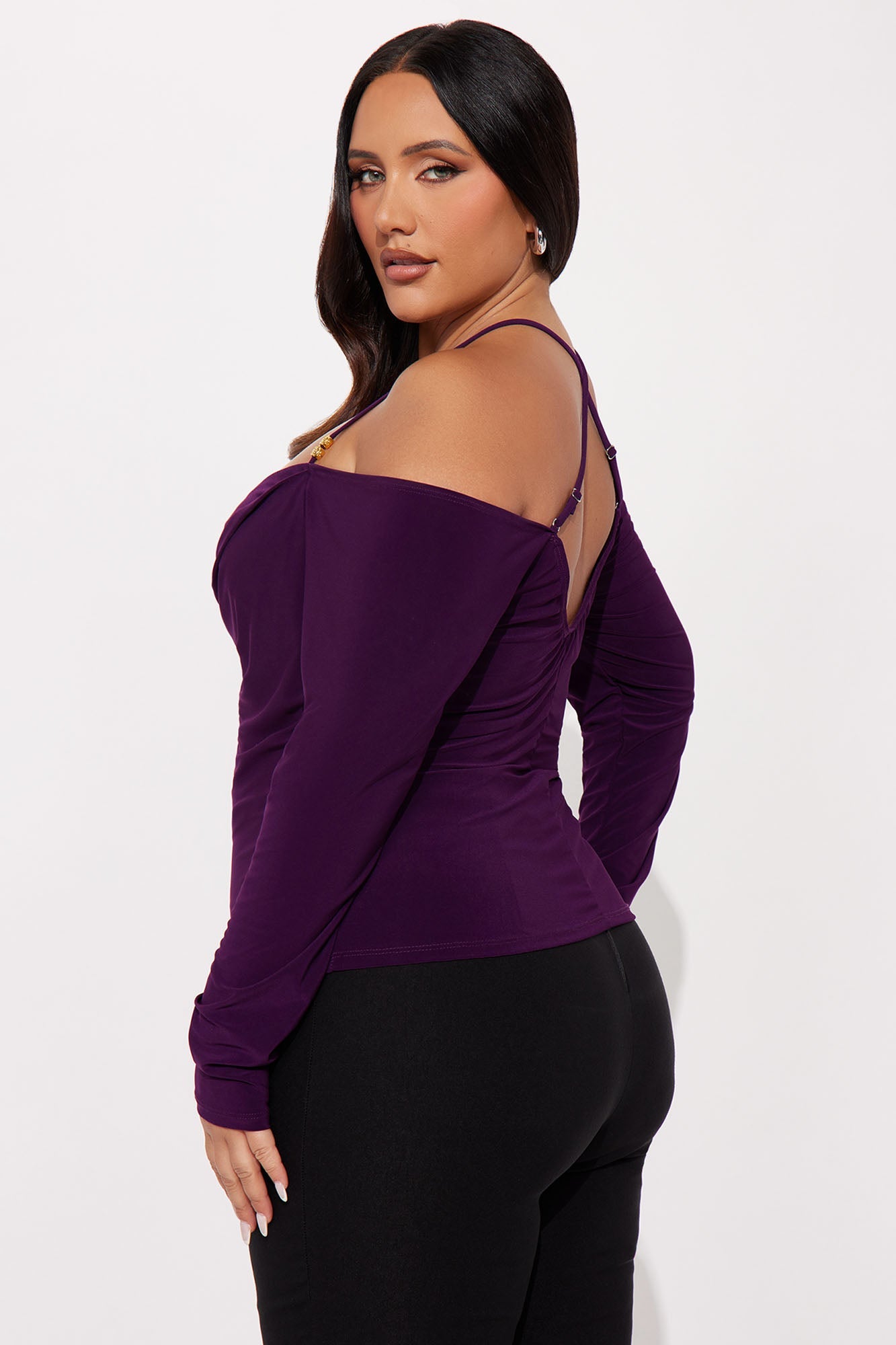 Odelia Long Sleeve Top - Plum