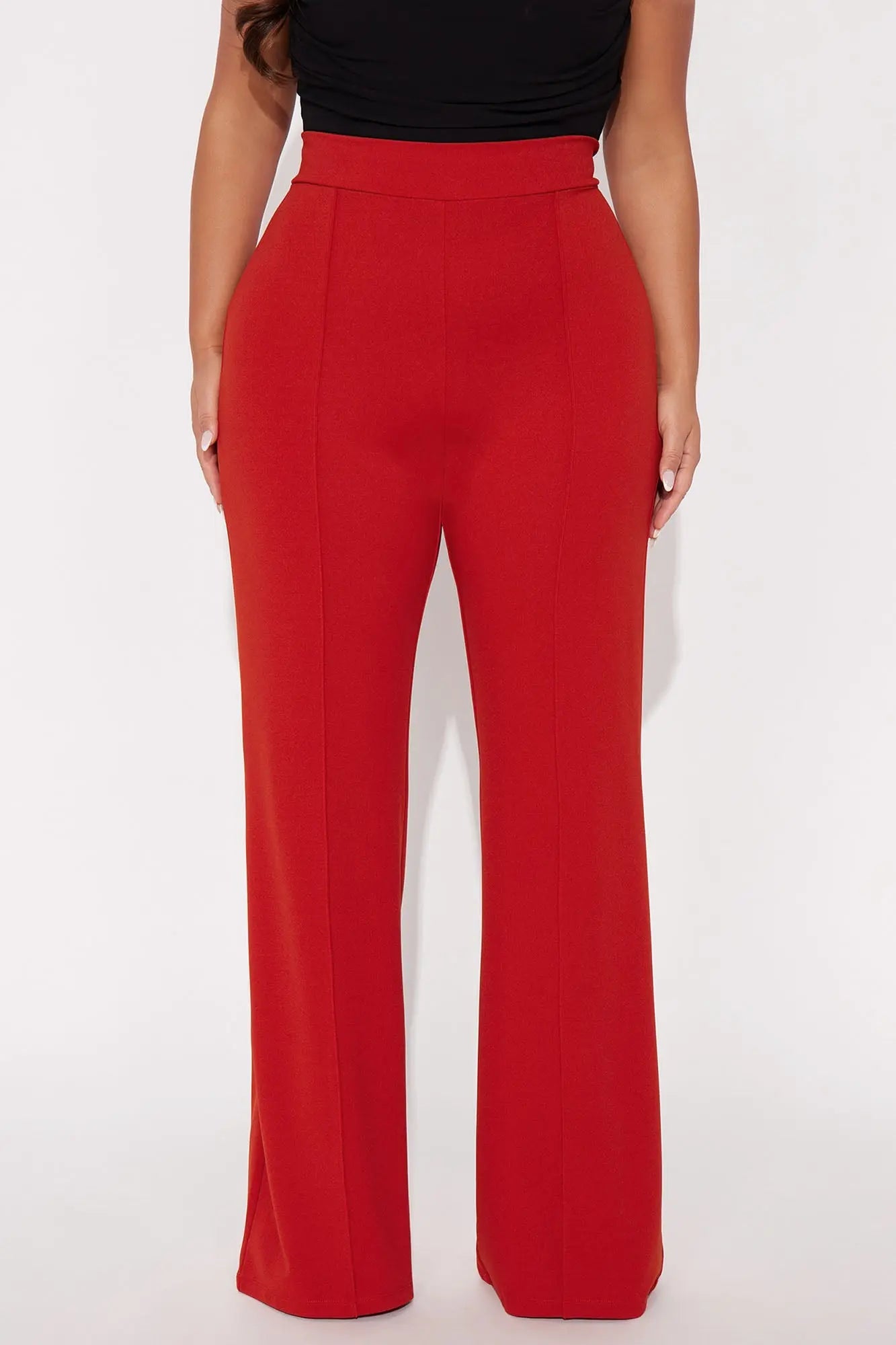 Tall Victoria High Waisted Dress Pants - Rust 