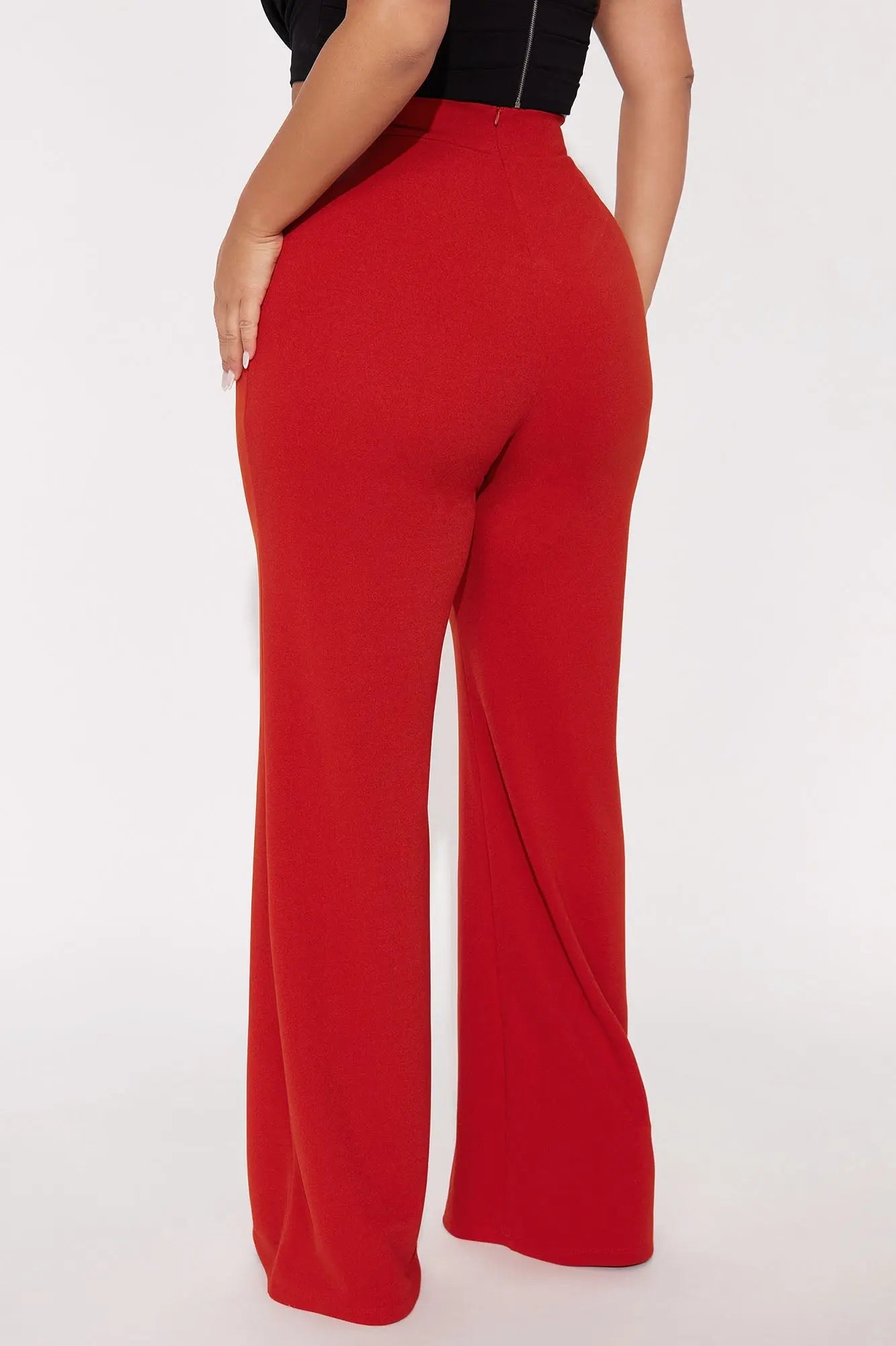 Tall Victoria High Waisted Dress Pants - Rust 