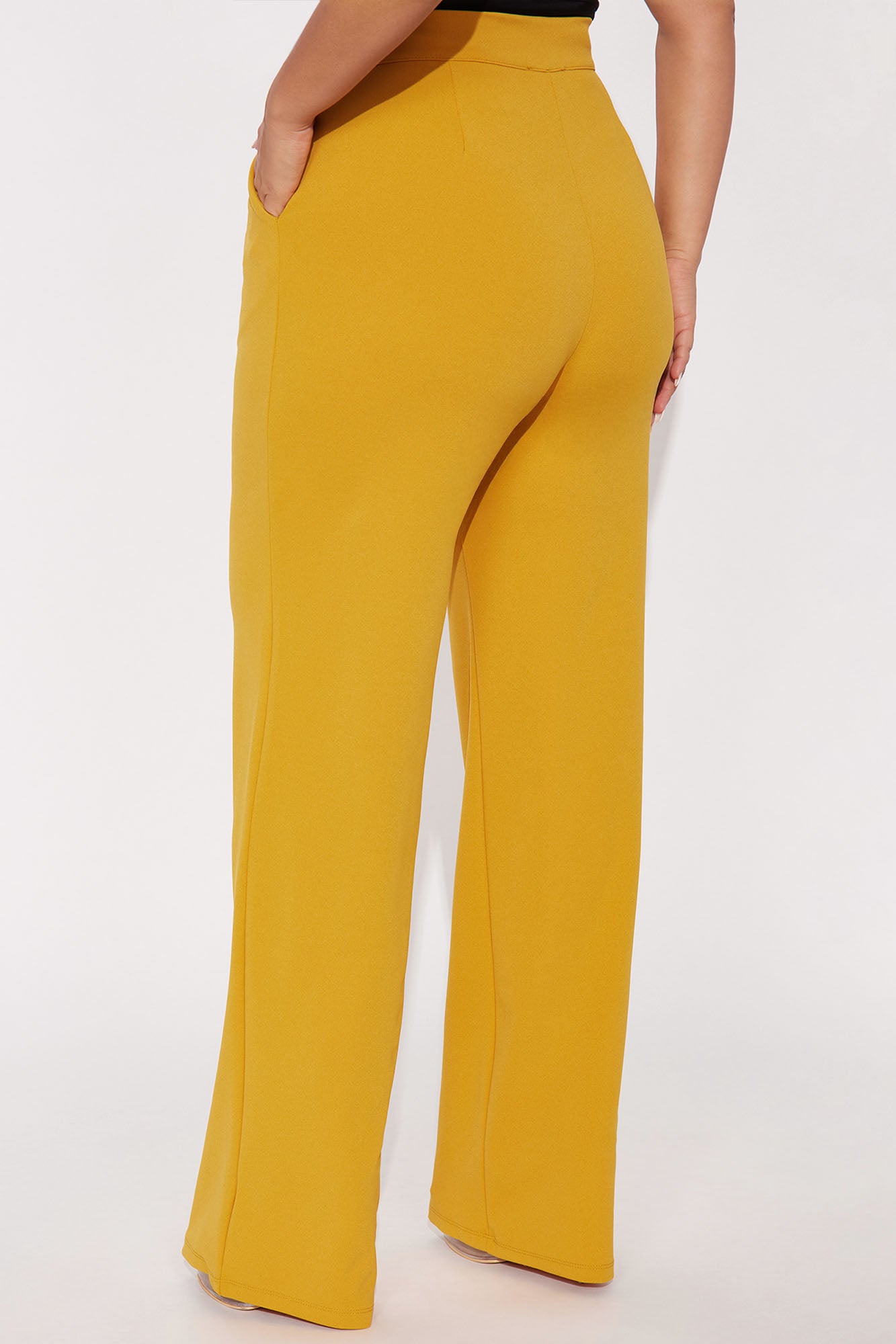 Tall Heidi Wide Leg Trouser Pant - Mustard