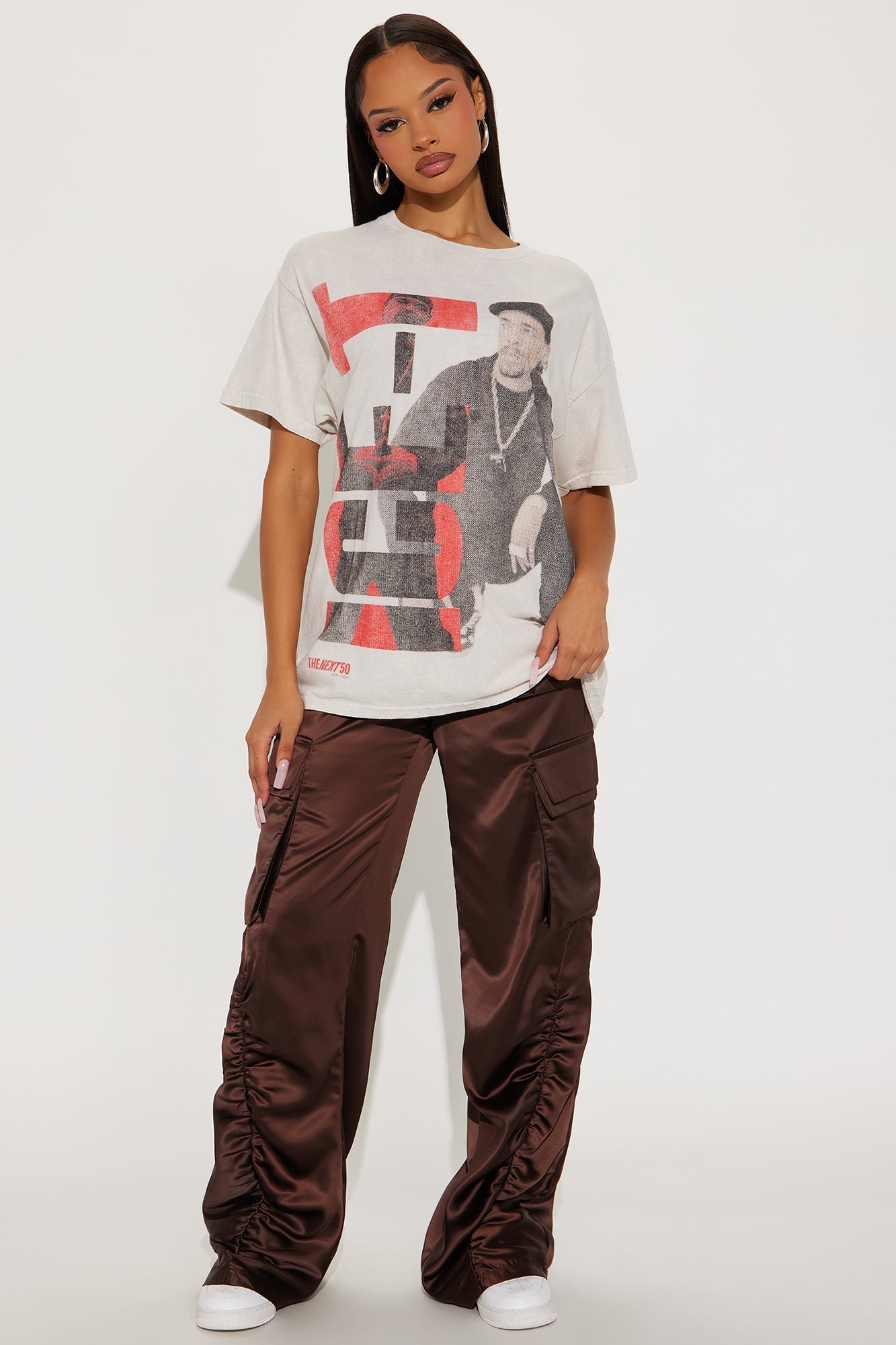 Ice T Chain Washed Tee - Taupe