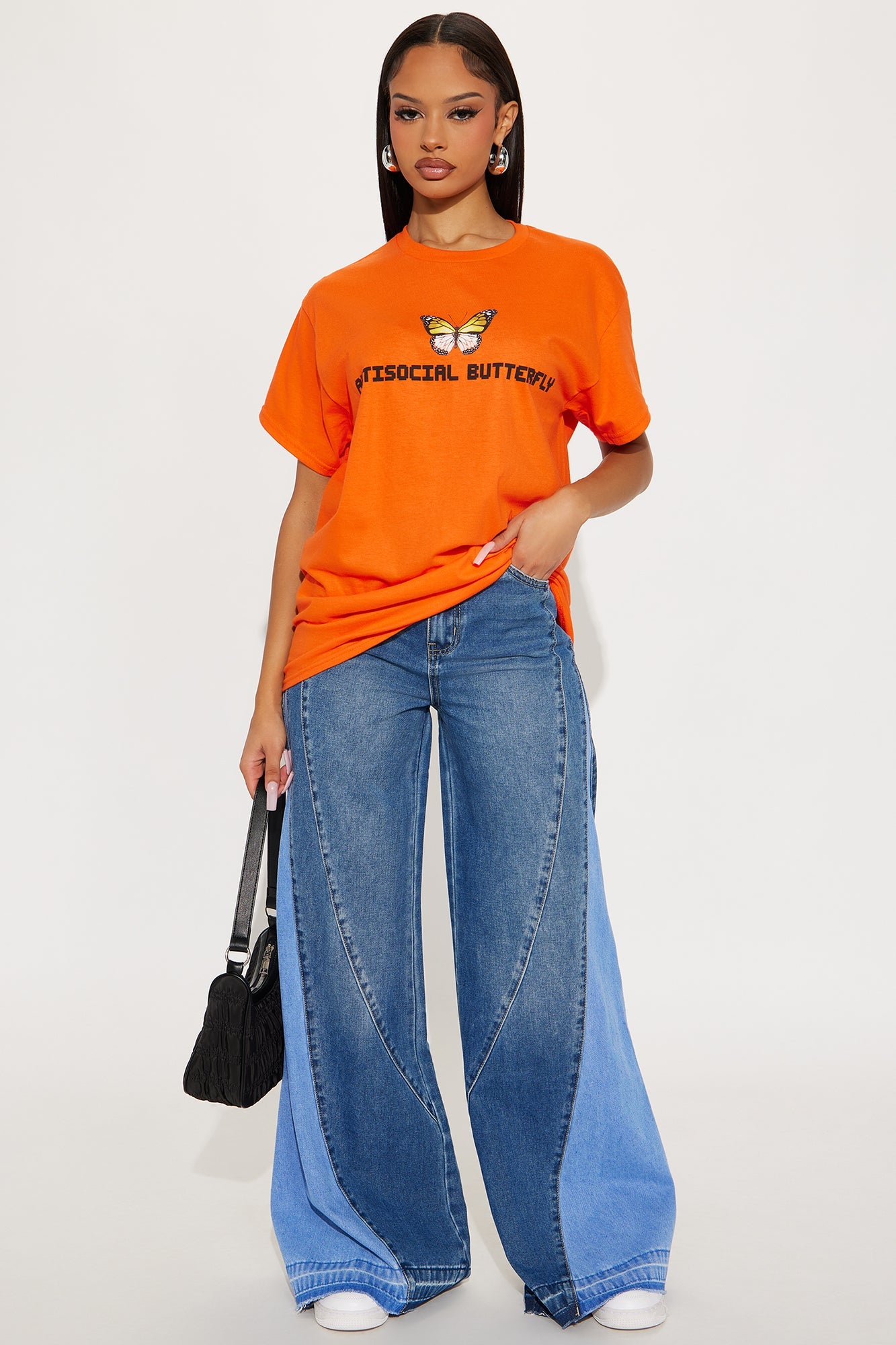 Antisocial Butterfly Tee  - Orange