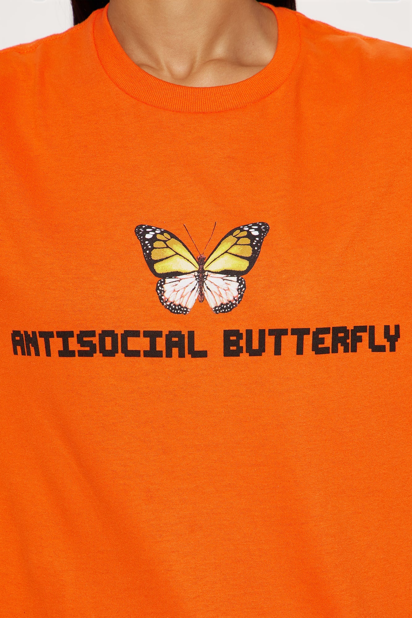 Antisocial Butterfly Tee  - Orange