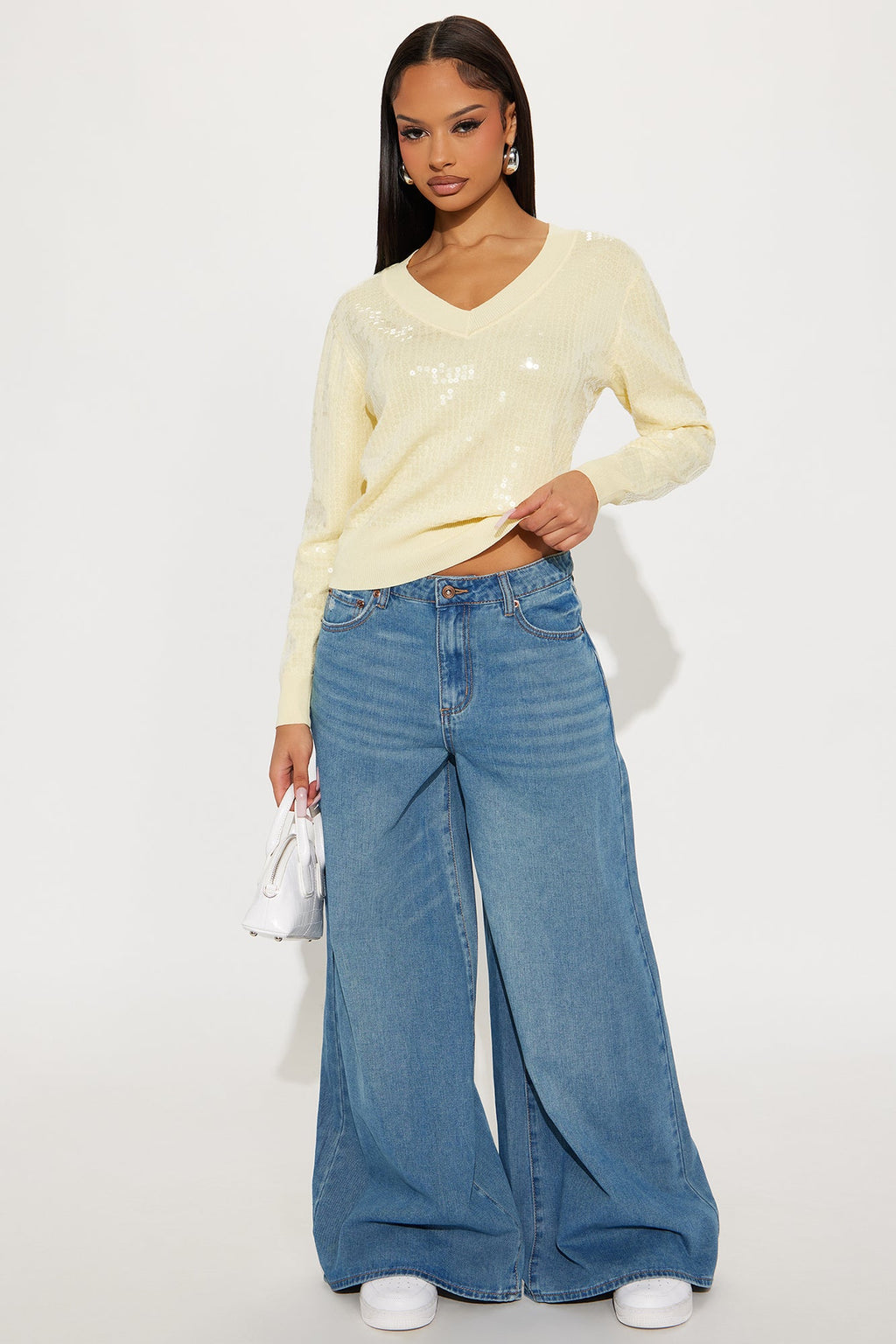 Sadie Super Wide Leg Jeans - Medium Wash