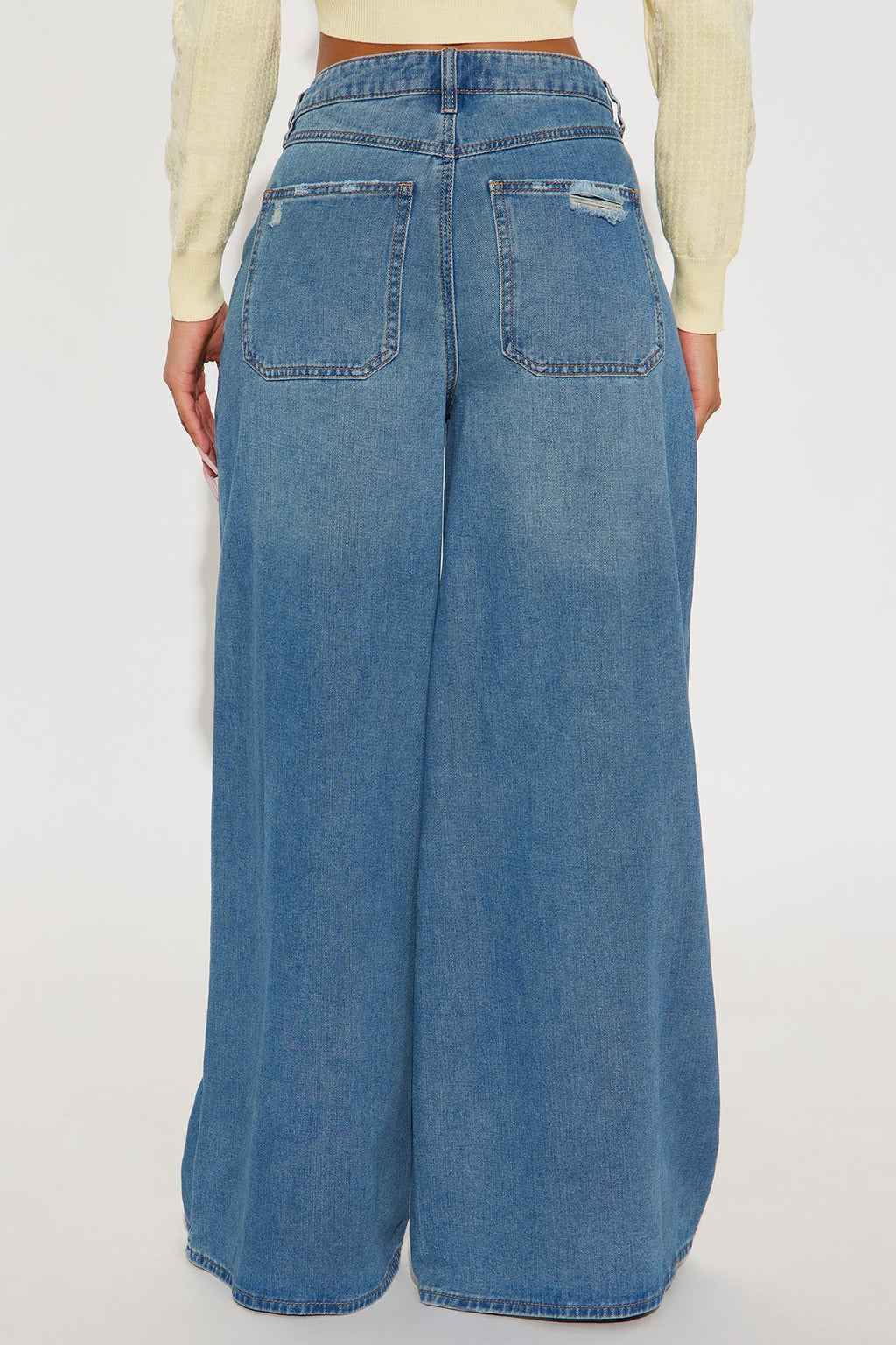 Sadie Super Wide Leg Jeans - Medium Wash