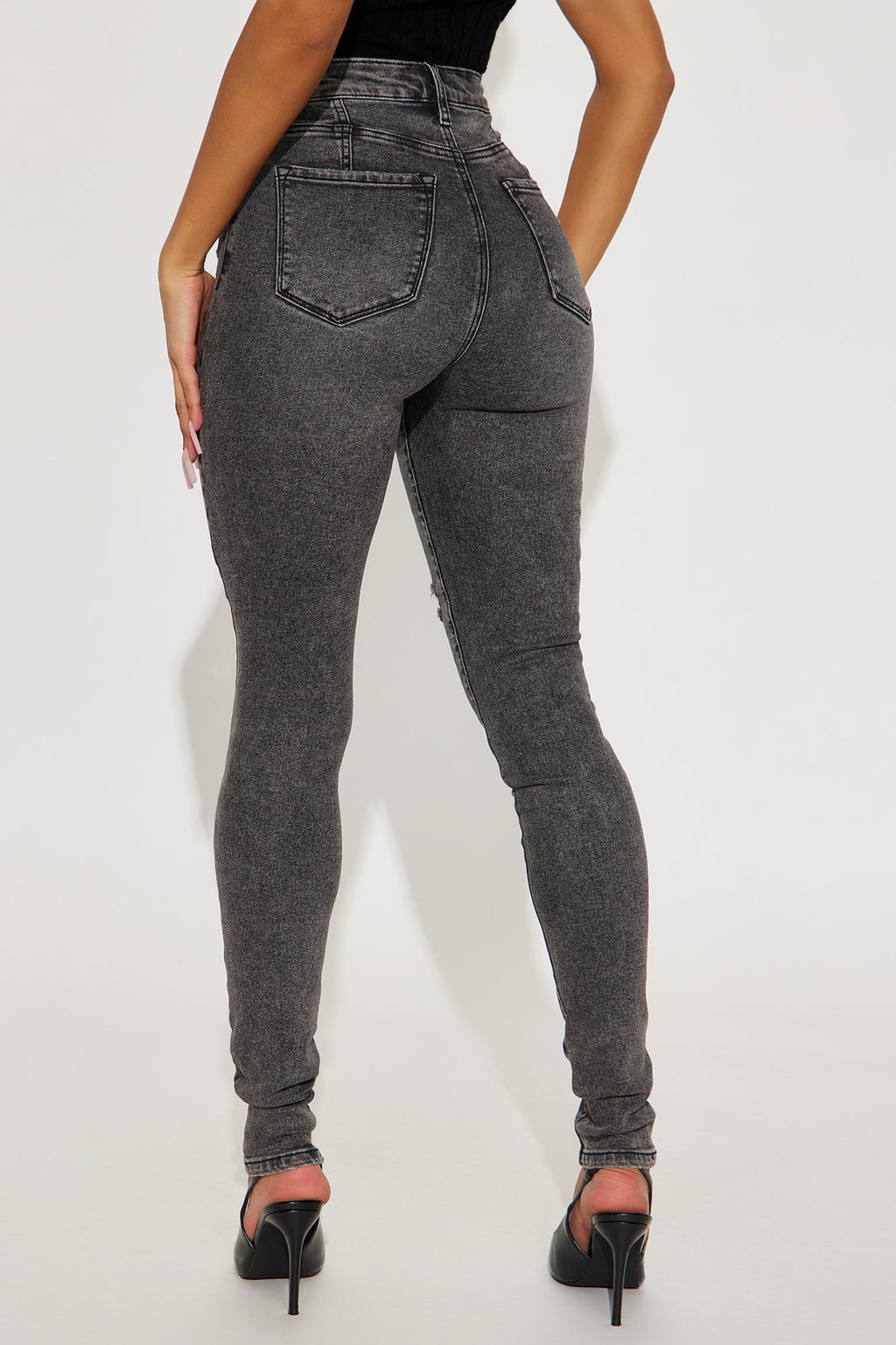 Tall Living Life High Stretch Skinny Jeans - Black Wash