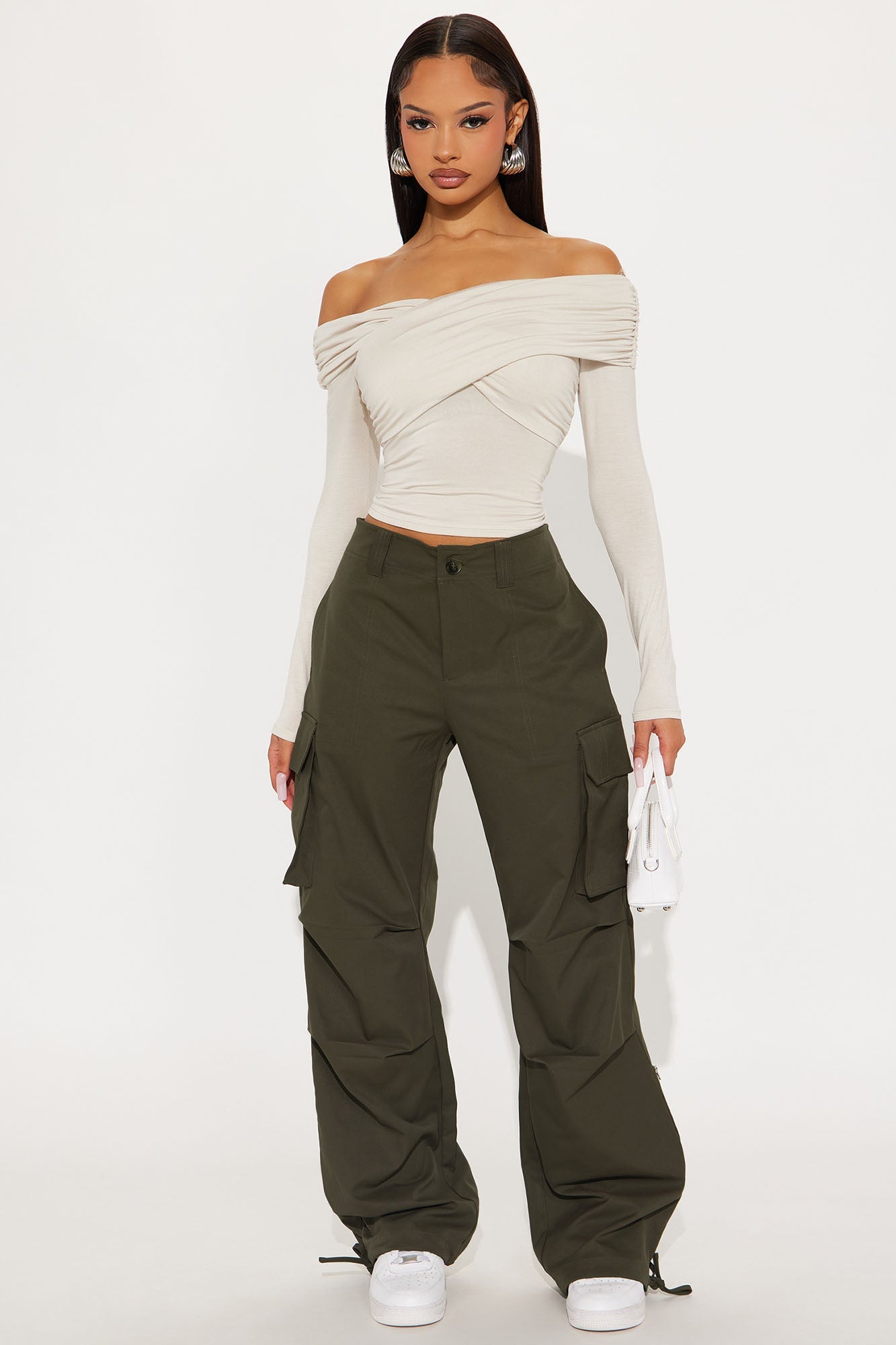 Break The Routine Cargo Jogger Pants - Dark Olive