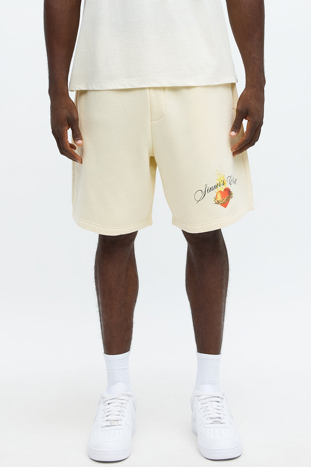 Sinners Club Sweatshort - Cream