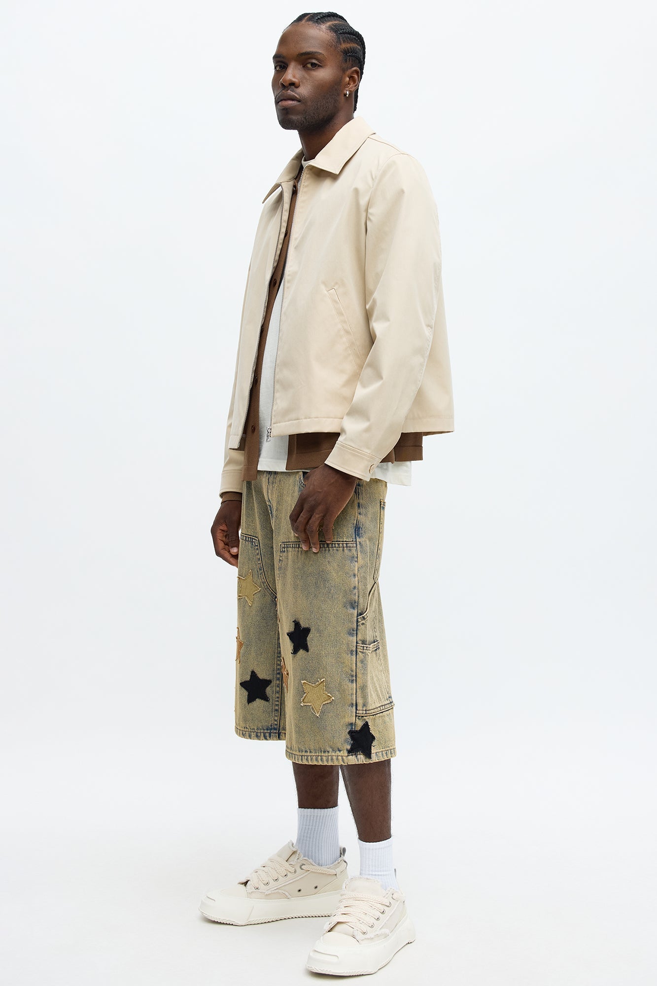 Cropped Dustin Work Jacket - Tan