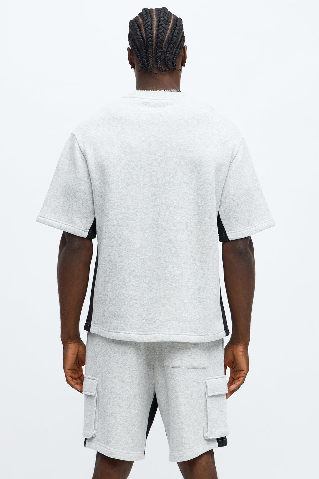 Tyson Paneled Cargo Short Sleeve Tee - Heather/Combo