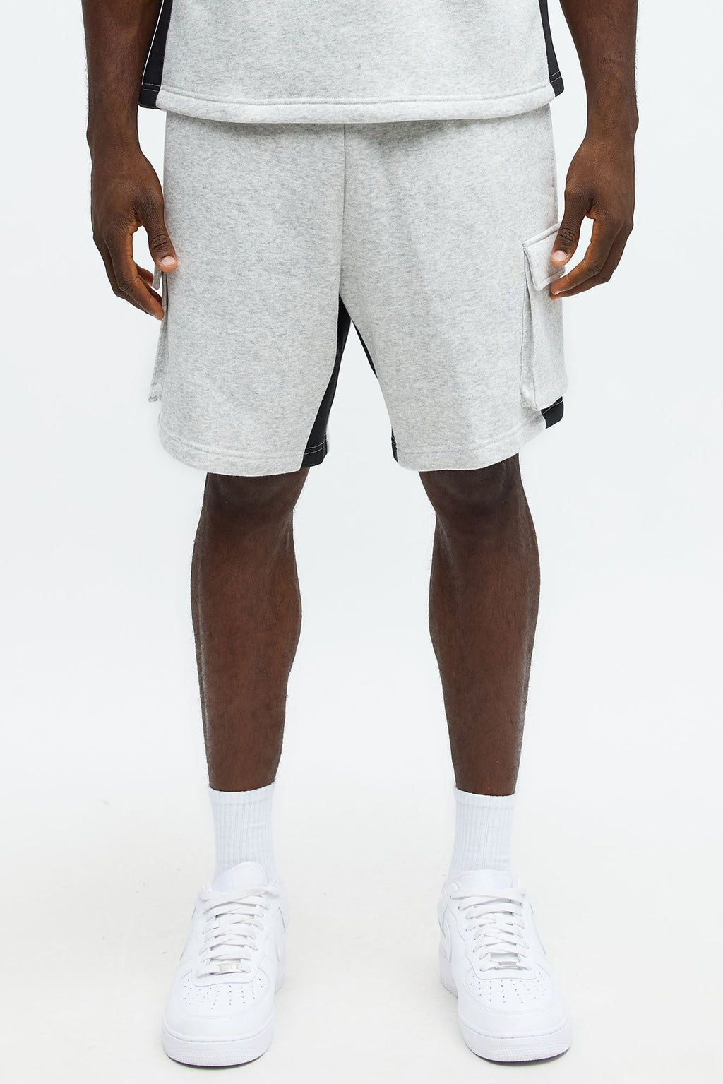 Tyson Relaxed Paneled Cargo Shorts - Heather/Combo