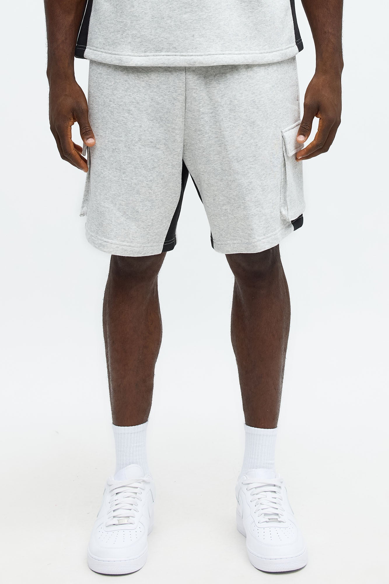 Tyson Relaxed Paneled Cargo Shorts - Heather/Combo