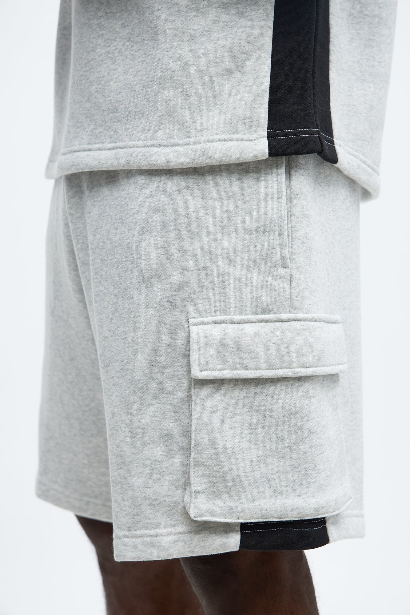 Tyson Relaxed Paneled Cargo Shorts - Heather/Combo