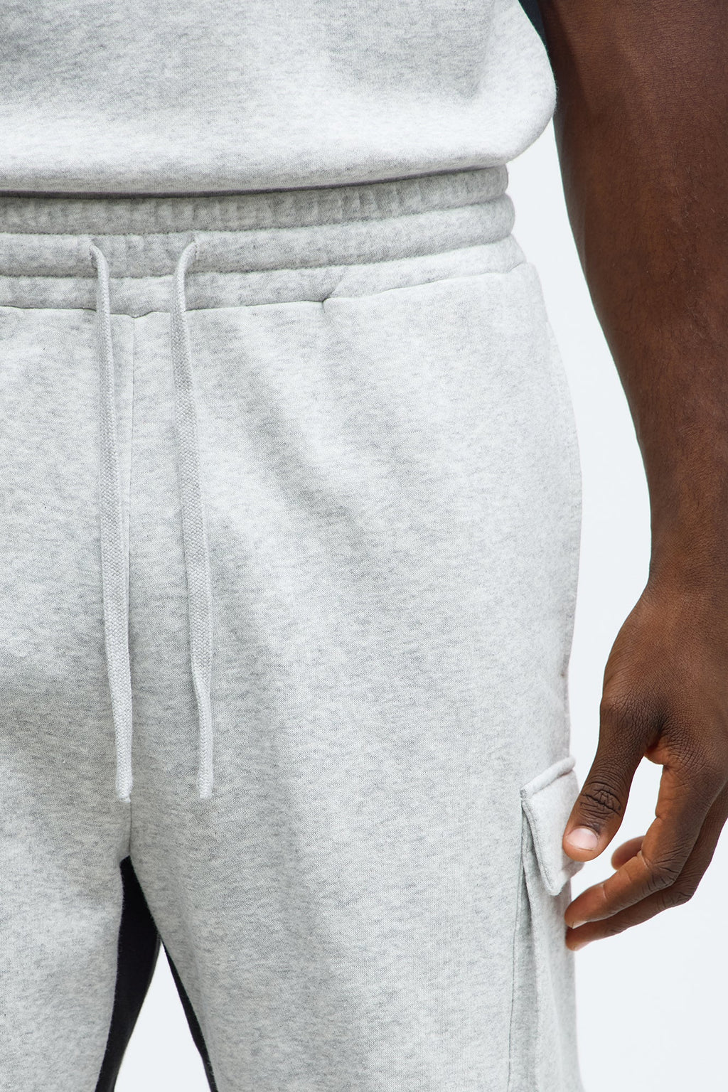 Tyson Relaxed Paneled Cargo Shorts - Heather/Combo