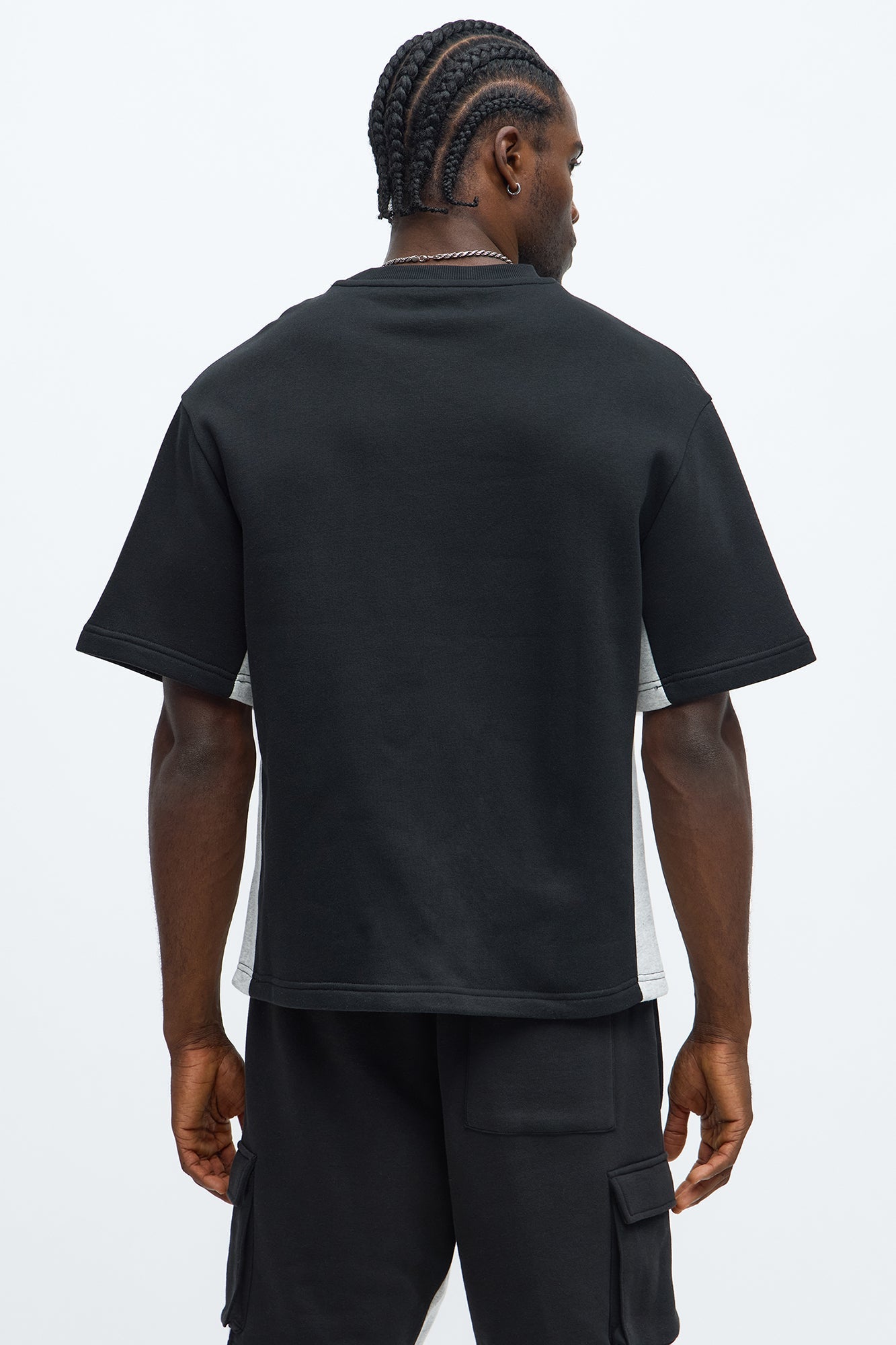 Tyson Paneled Cargo Short Sleeve Tee - Black/combo