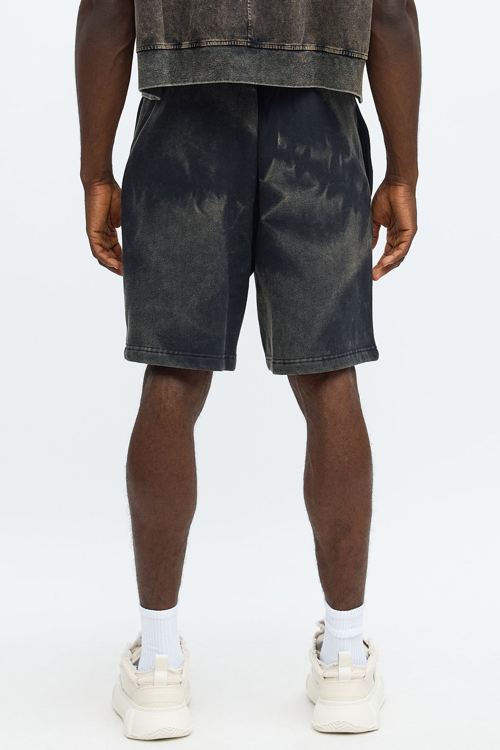 Brutalism With Stars Sweatshort - Black/combo