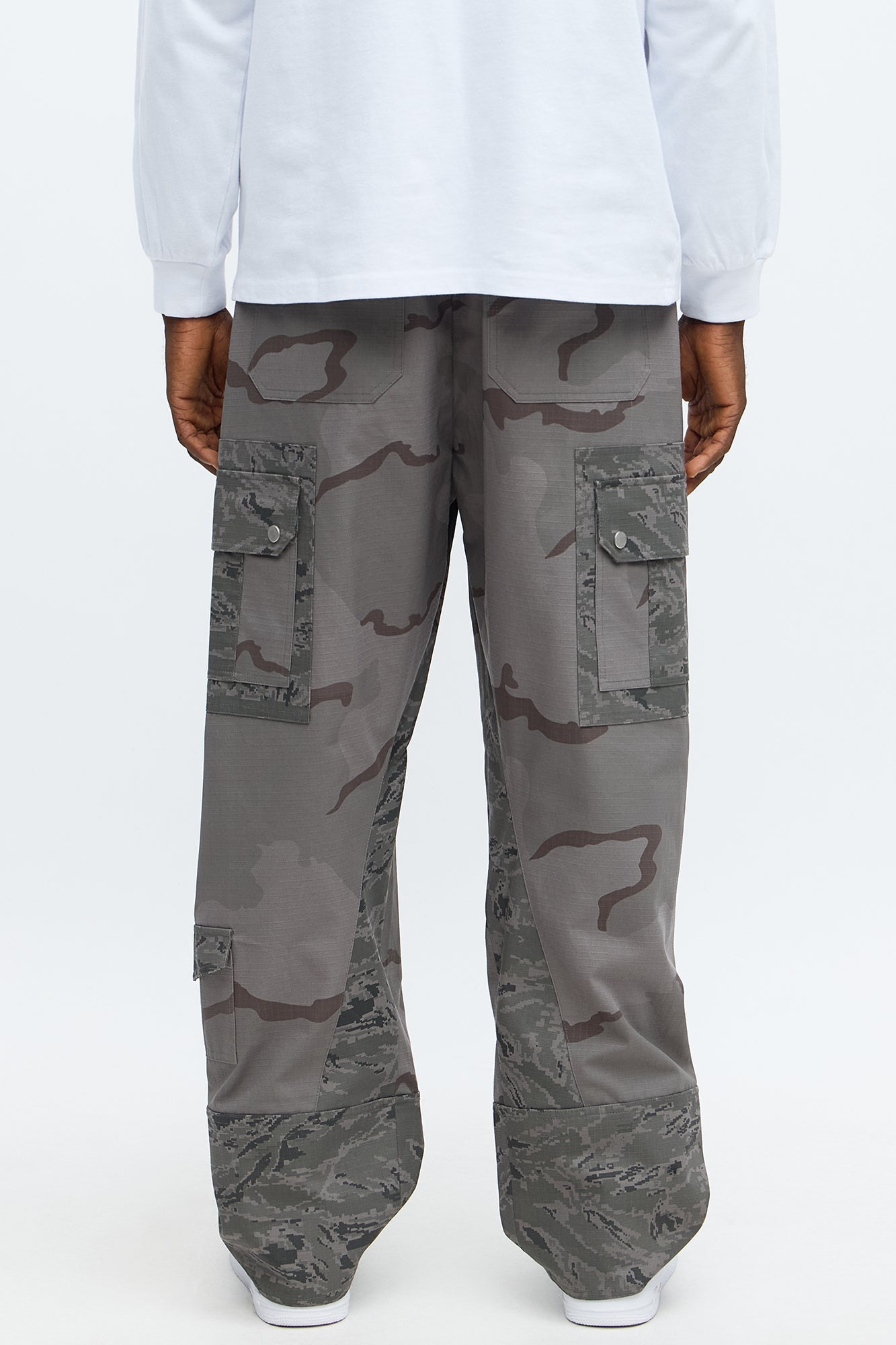 Baggy On My Disciplined Ripstop Cargo Pants - Grey/combo