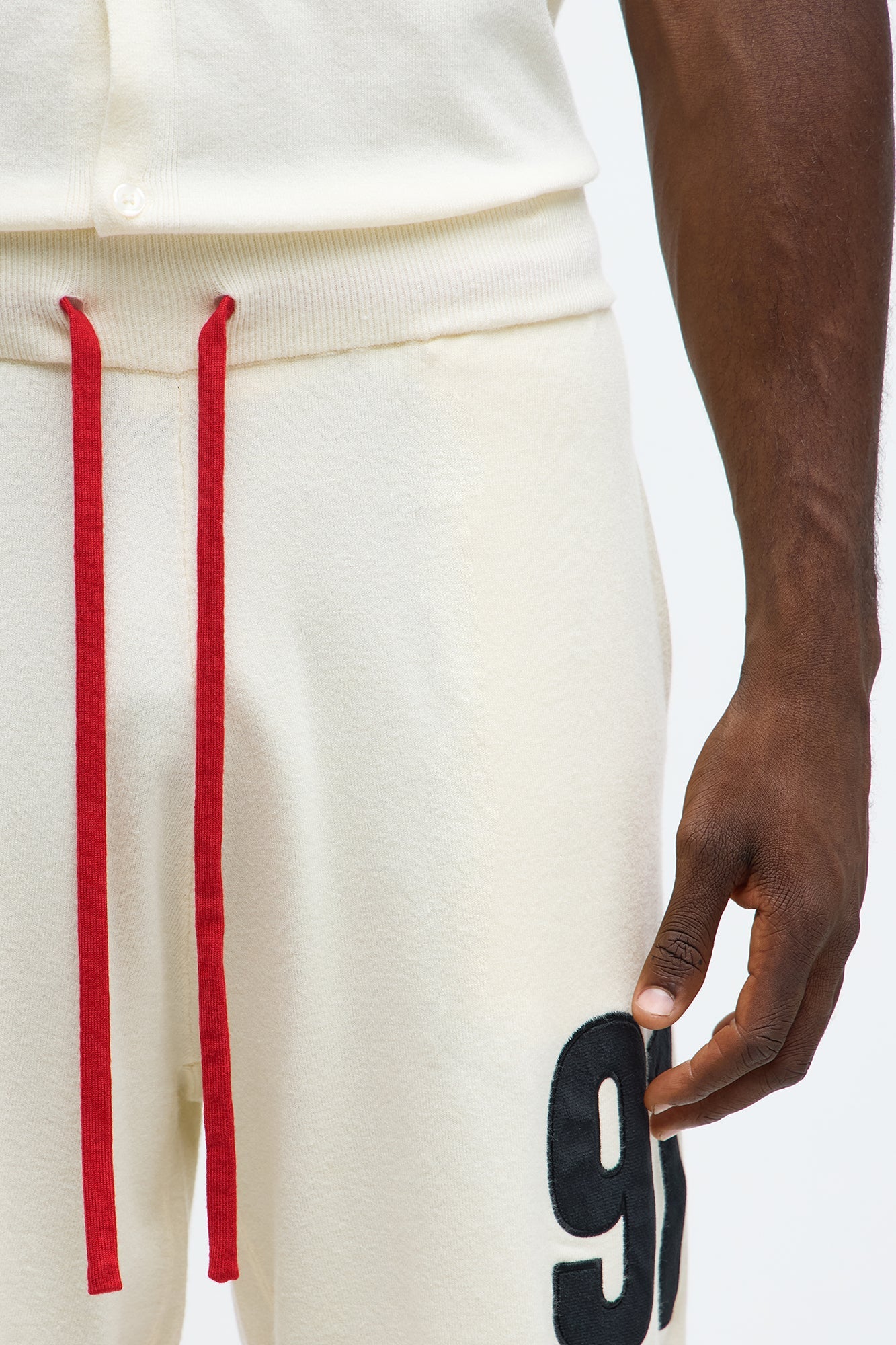 Relaxed Fit 91 Sweater Shorts - Cream