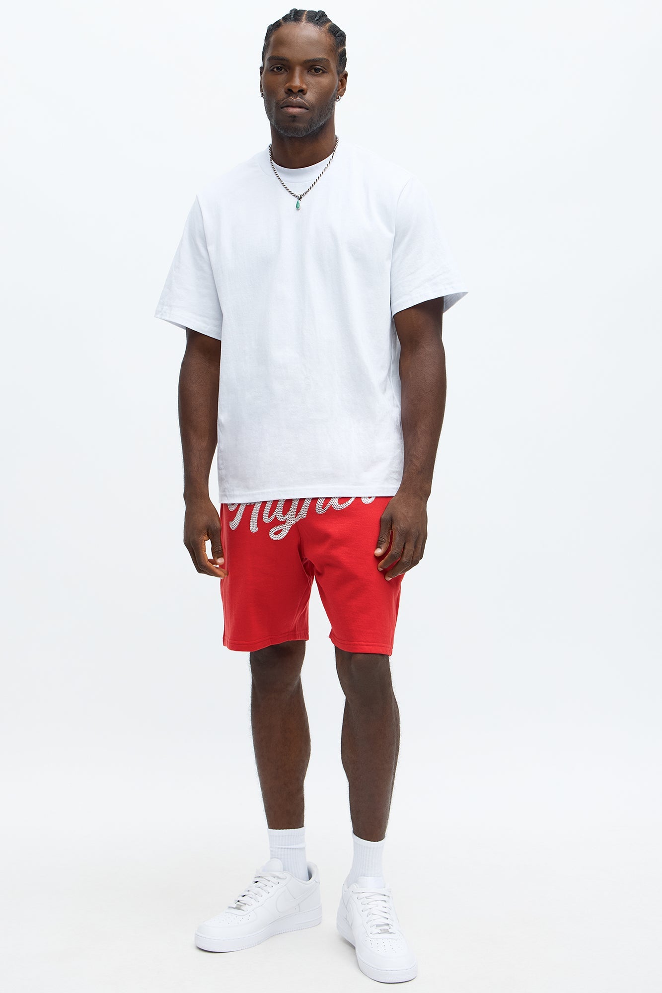 Fly Higher And Grind Sweatshorts - Red