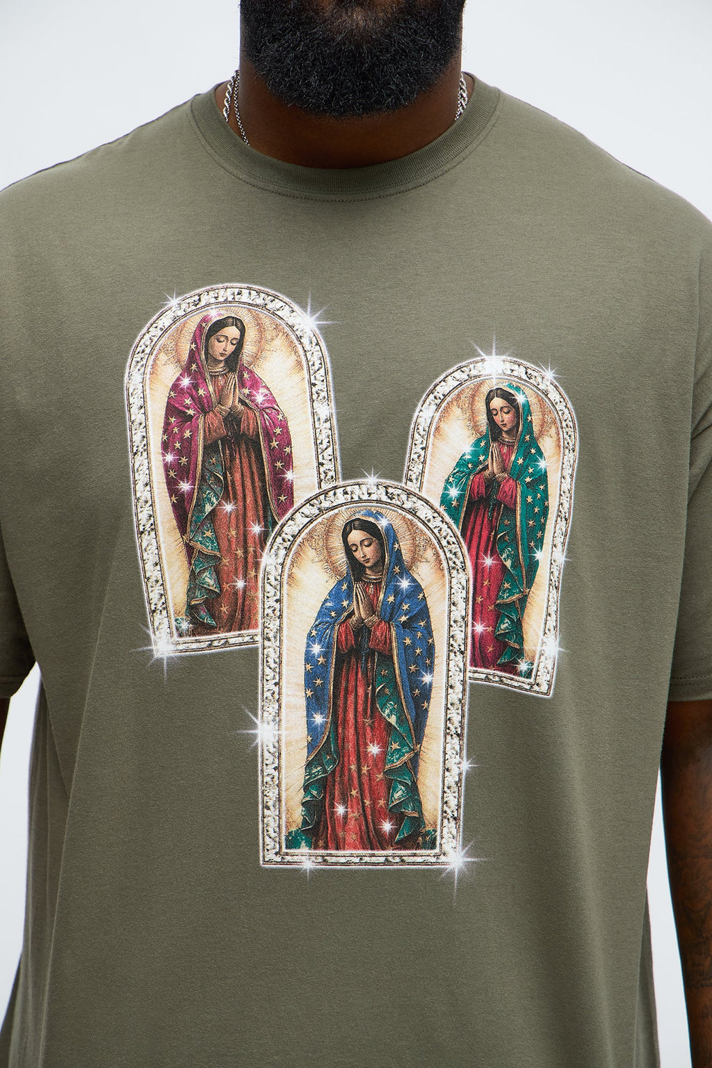 Mary Pray For Me Short Sleeve Tee - Khaki