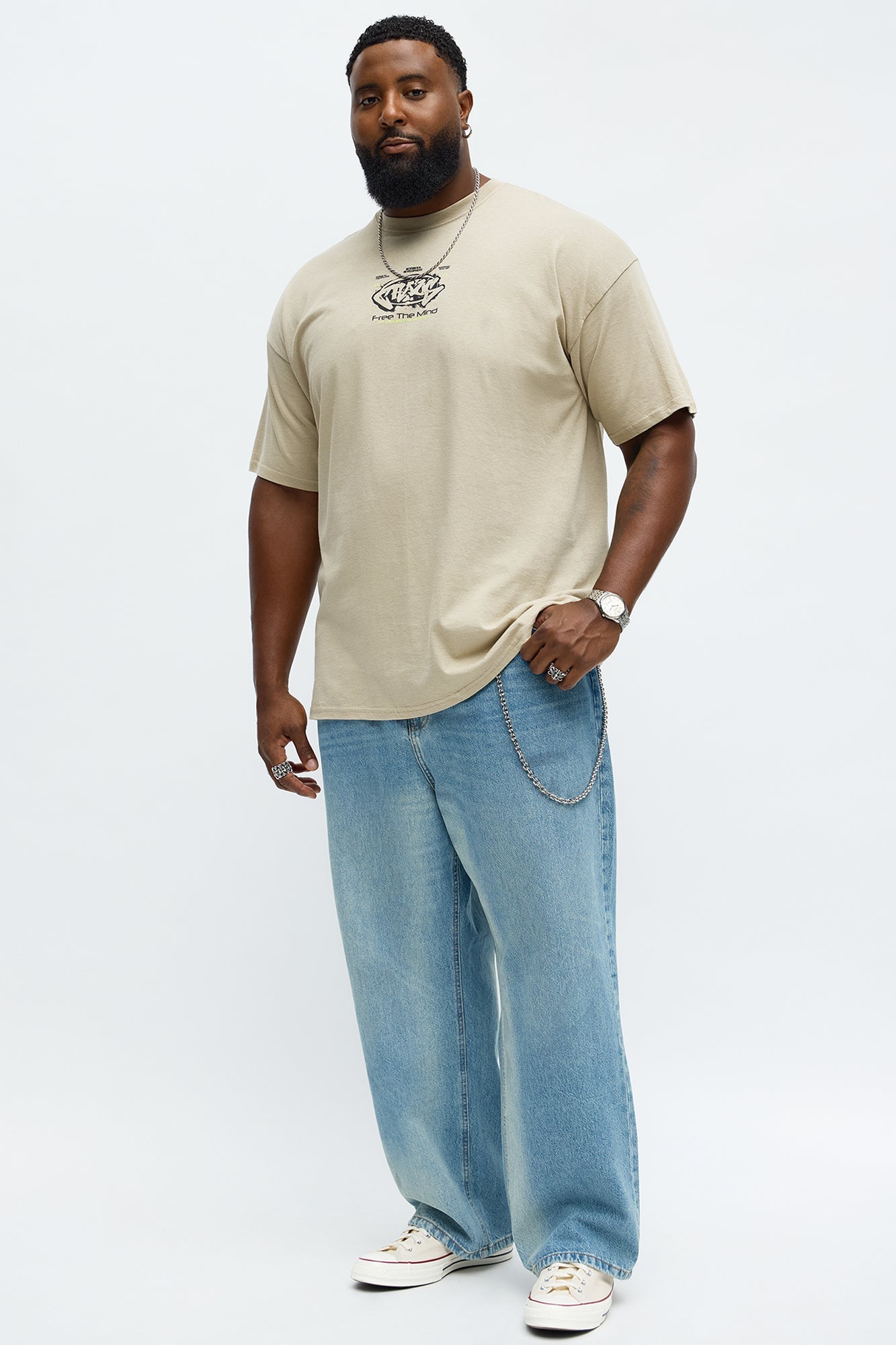 Chaos Free The Mind Short Sleeve Tee - Tan