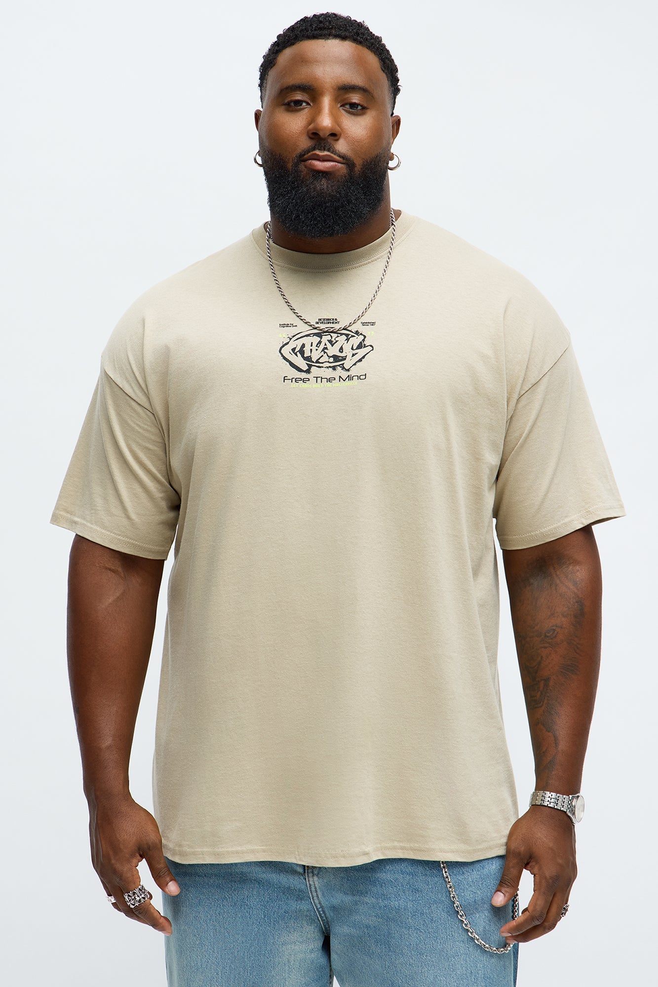 Chaos Free The Mind Short Sleeve Tee - Tan