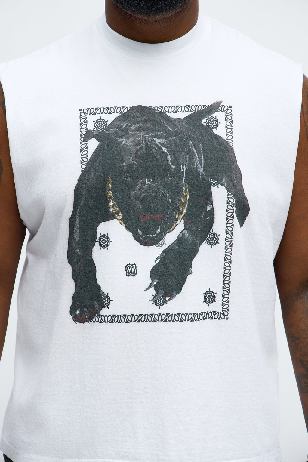 Beware Of The Dawg Muscle Tee - White