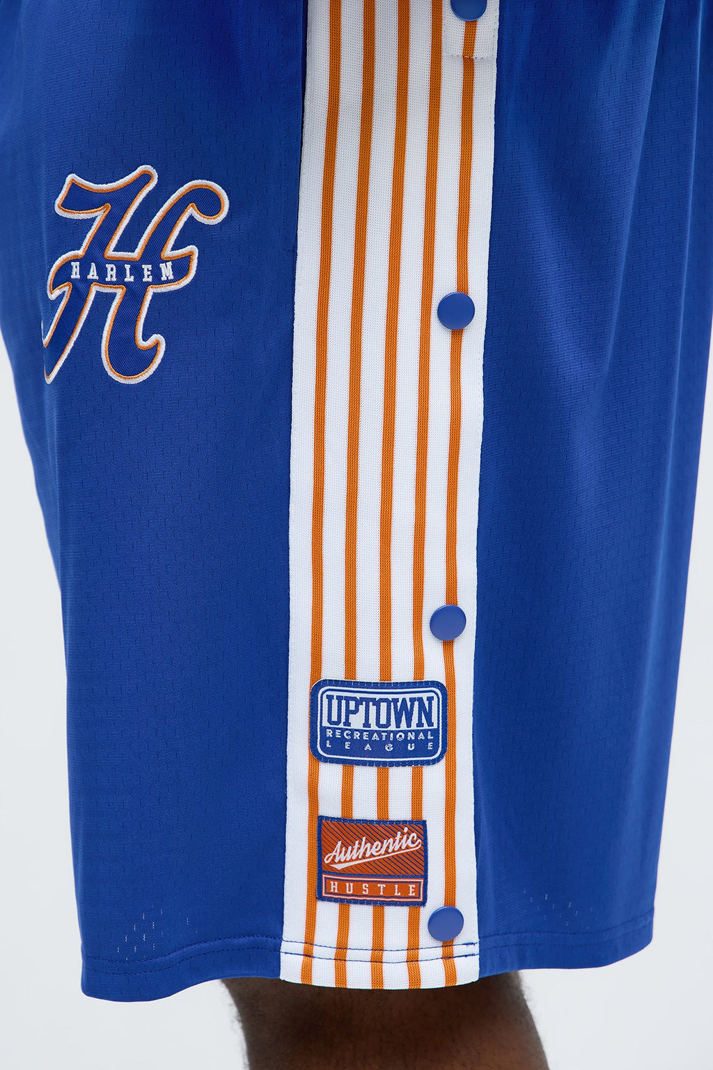 Relaxed H Button Short - Blue