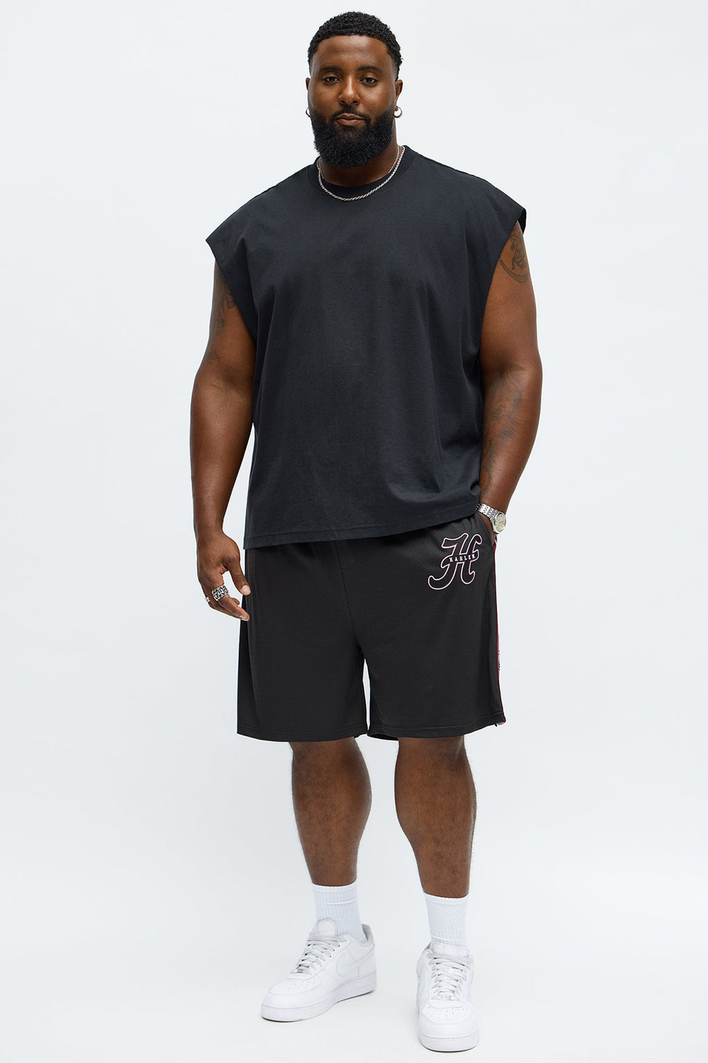 Relaxed H Button Short - Black