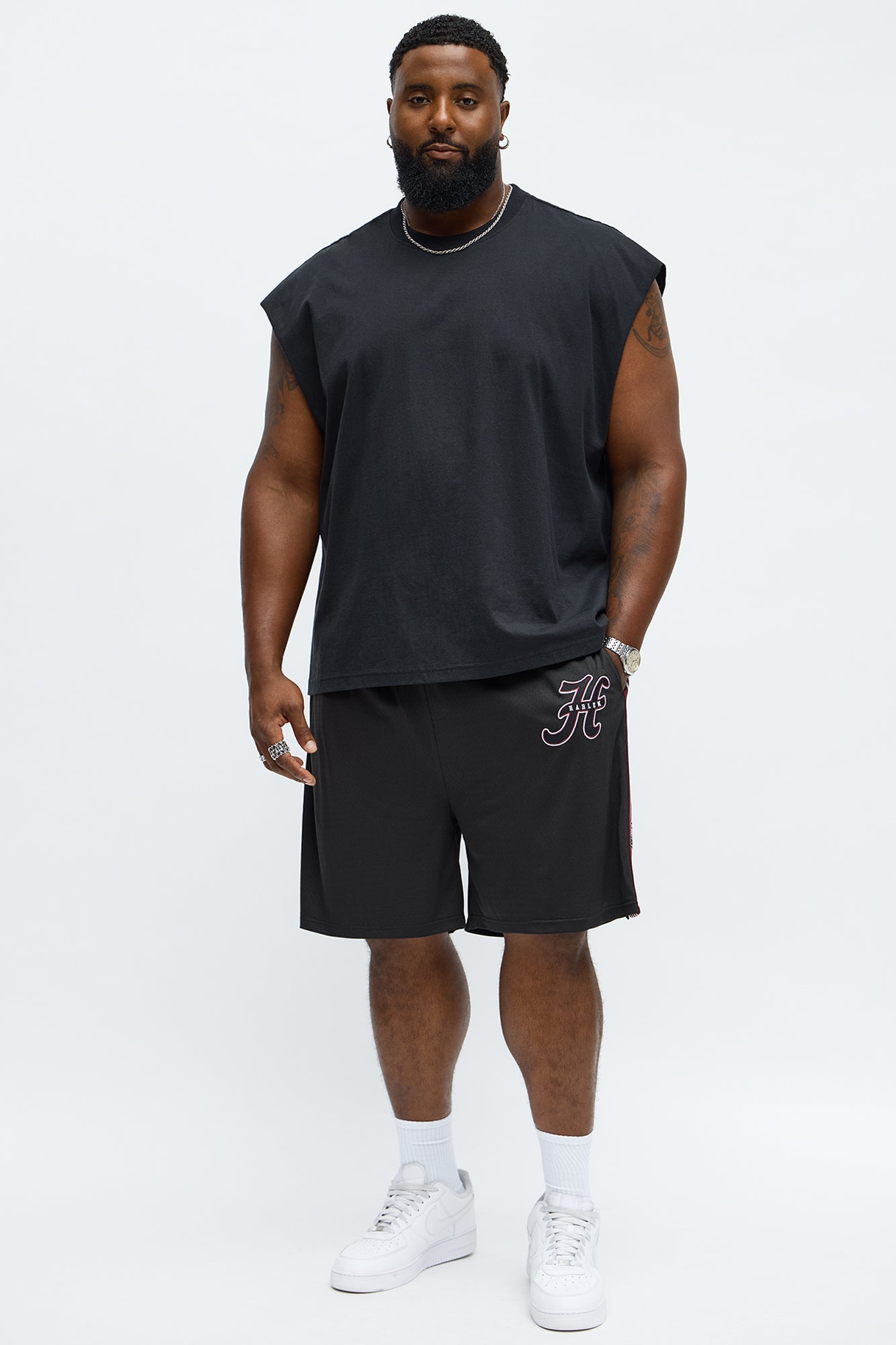 Relaxed H Button Short - Black