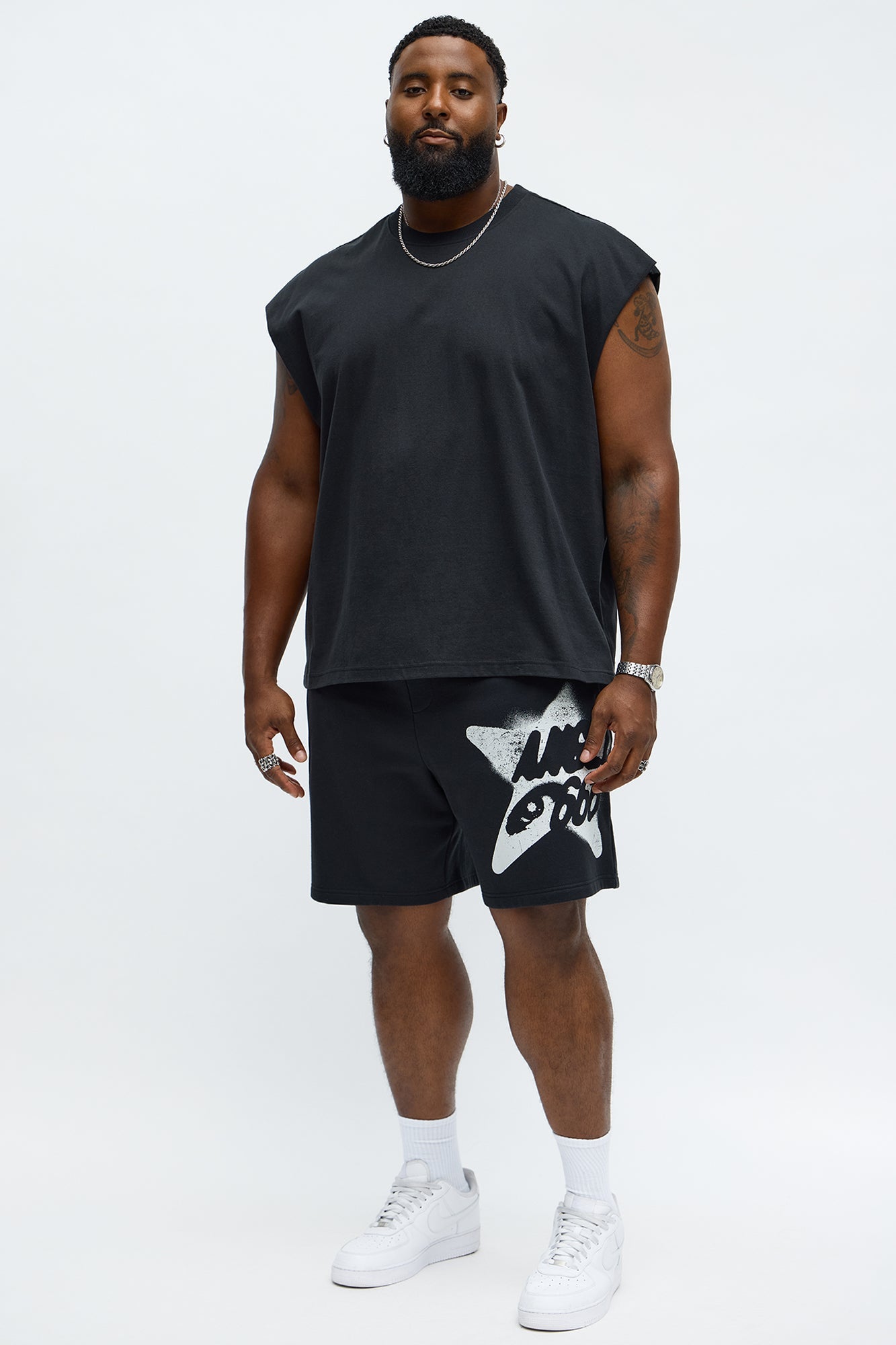 Angel Star 666 Sweatshort - Black