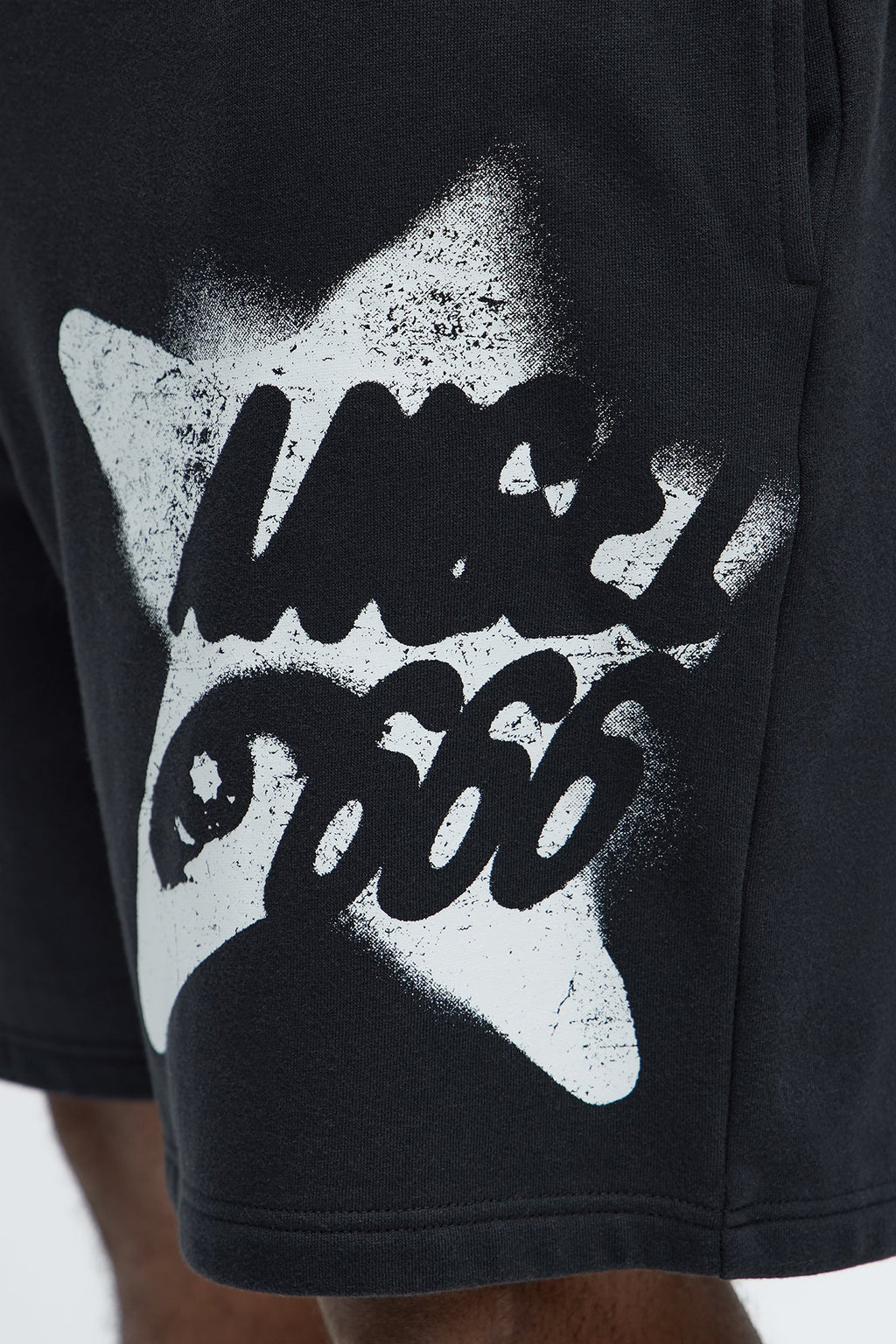 Angel Star 666 Sweatshort - Black