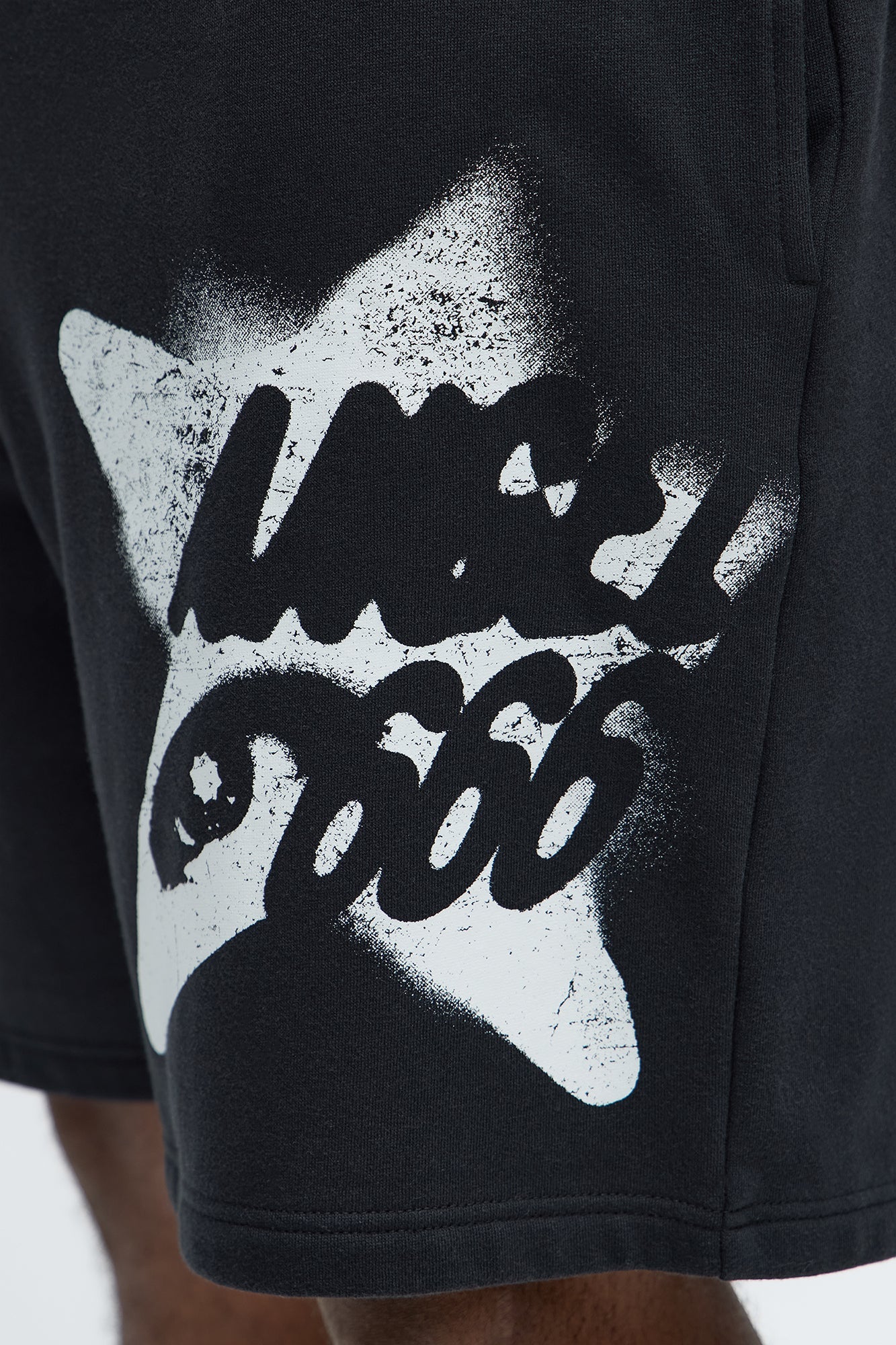 Angel Star 666 Sweatshort - Black