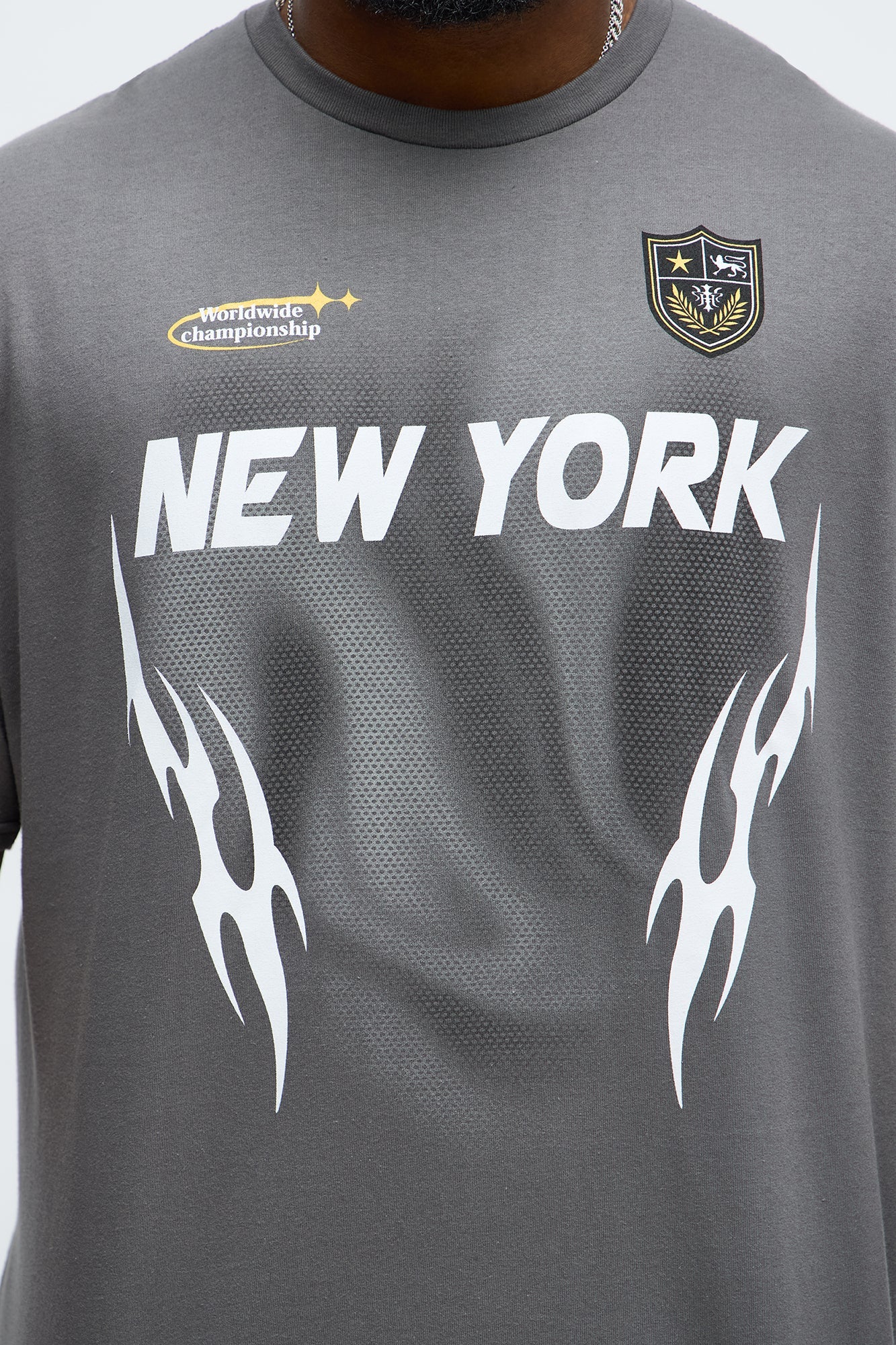 NYC La Flame Short Sleeve Tee - Charcoal