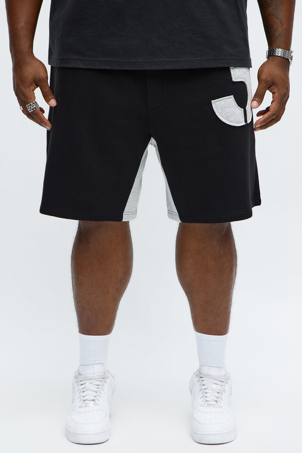 Tyson Relaxed Number 3 Shorts - Black/combo