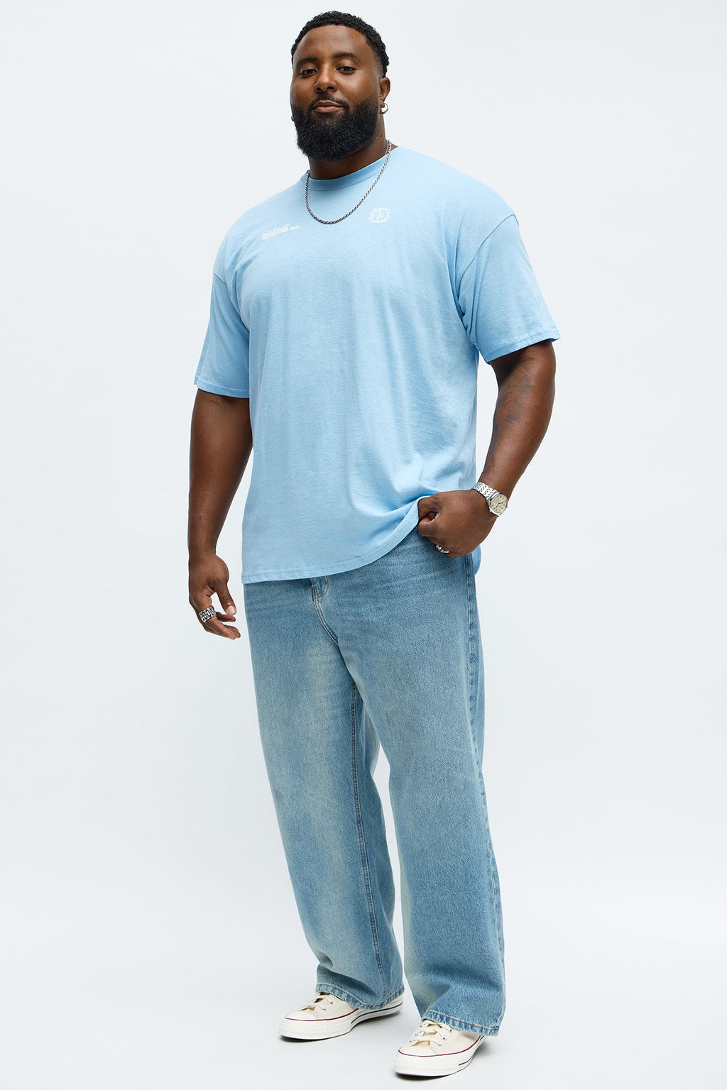 Curated Visions Art Short Sleeve Tee - Light Blue