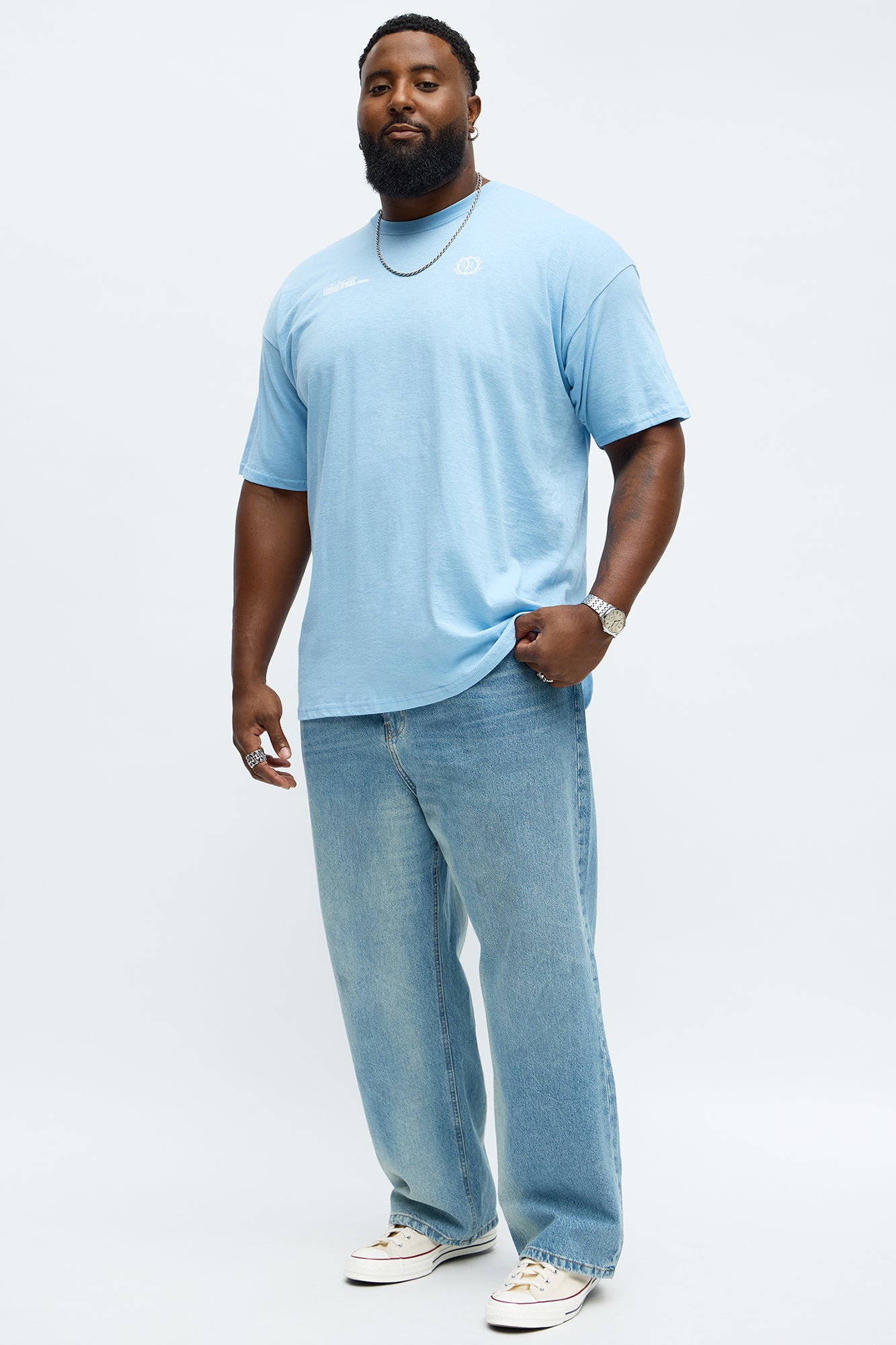 Curated Visions Art Short Sleeve Tee - Light Blue
