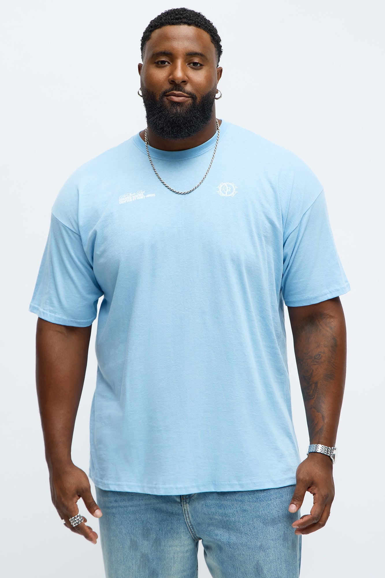 Curated Visions Art Short Sleeve Tee - Light Blue