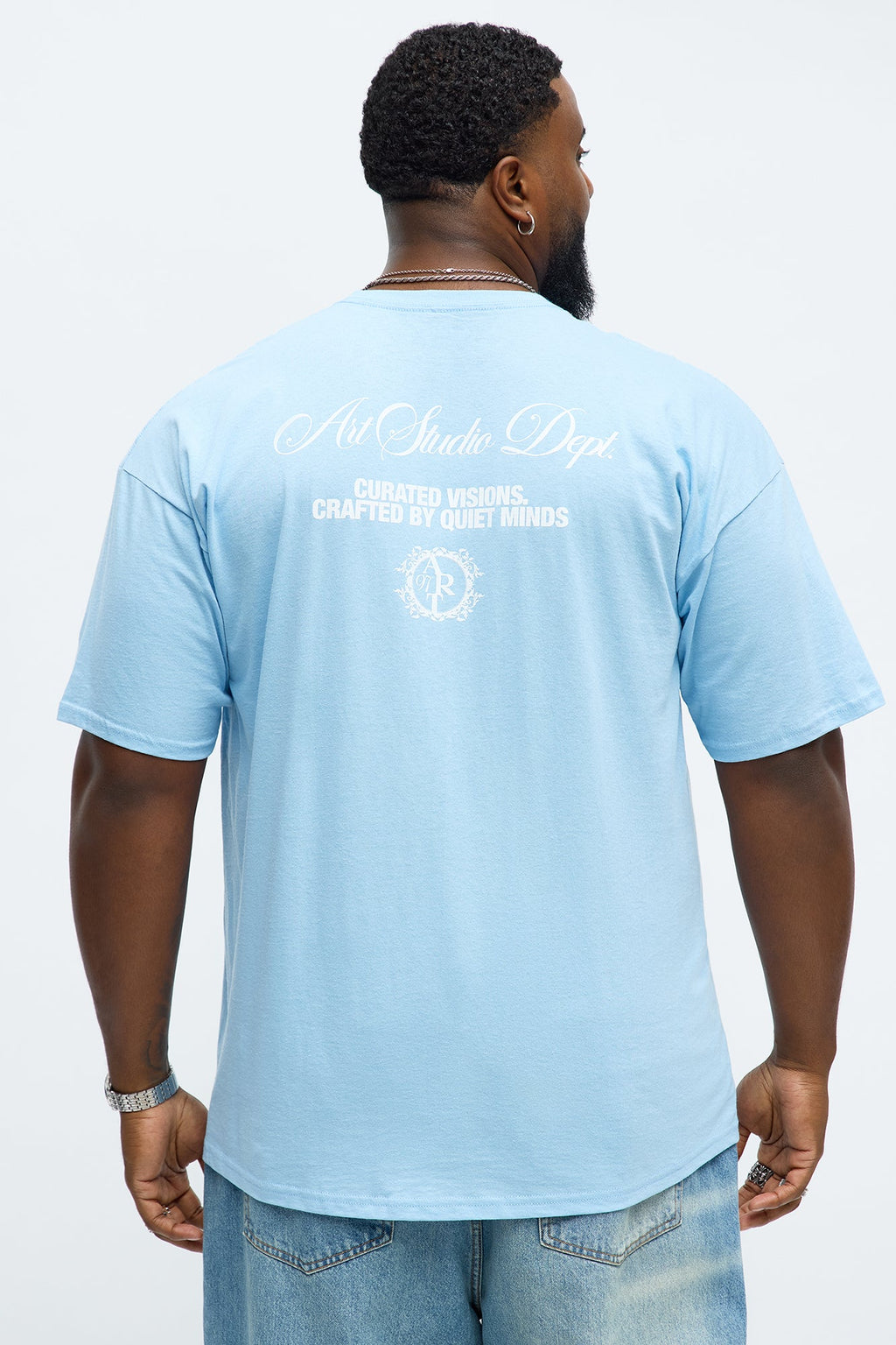 Curated Visions Art Short Sleeve Tee - Light Blue