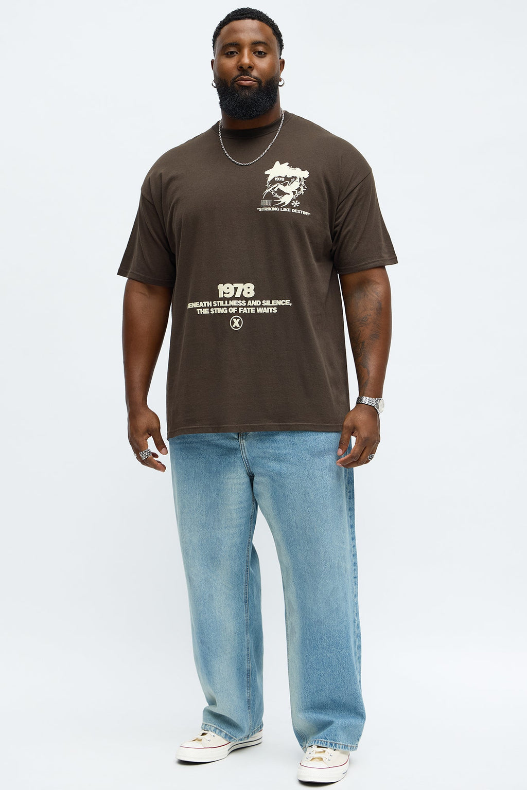 Striking Like Destiny Short Sleeve Tee - Brown