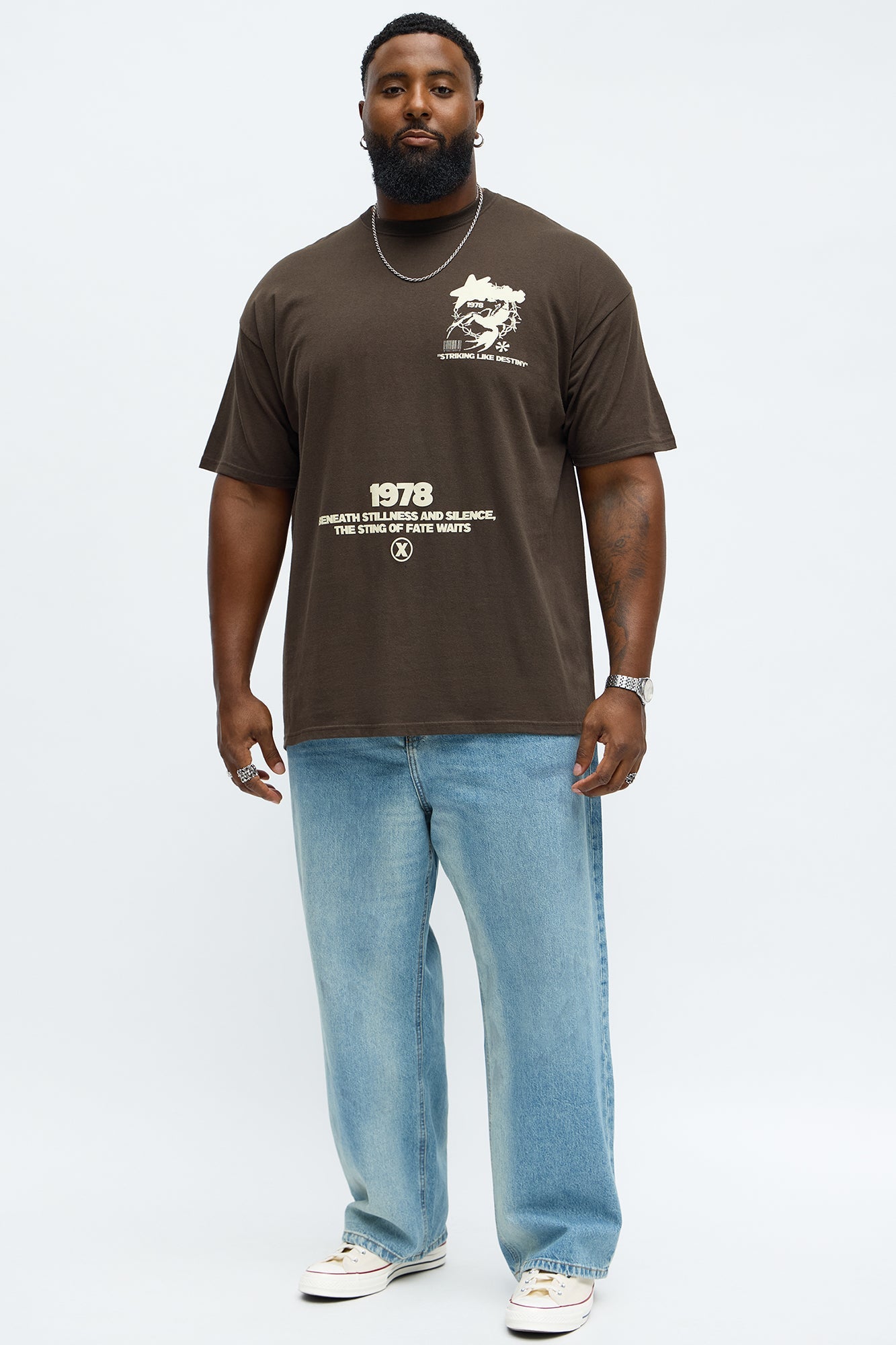 Striking Like Destiny Short Sleeve Tee - Brown