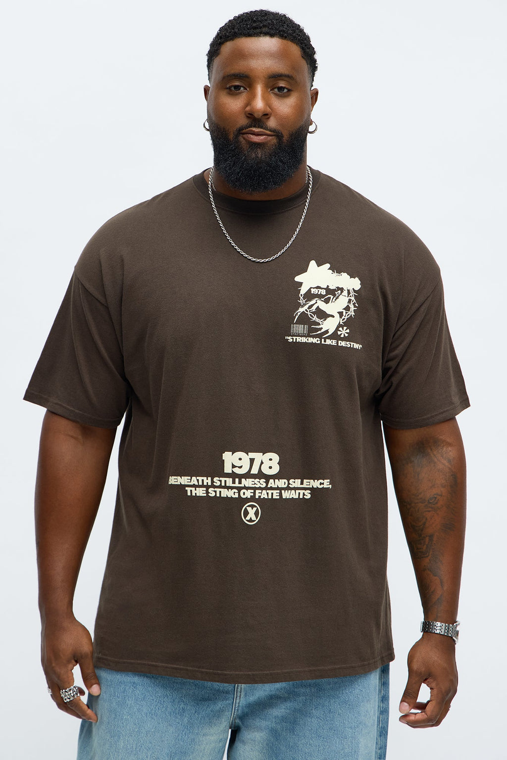 Striking Like Destiny Short Sleeve Tee - Brown
